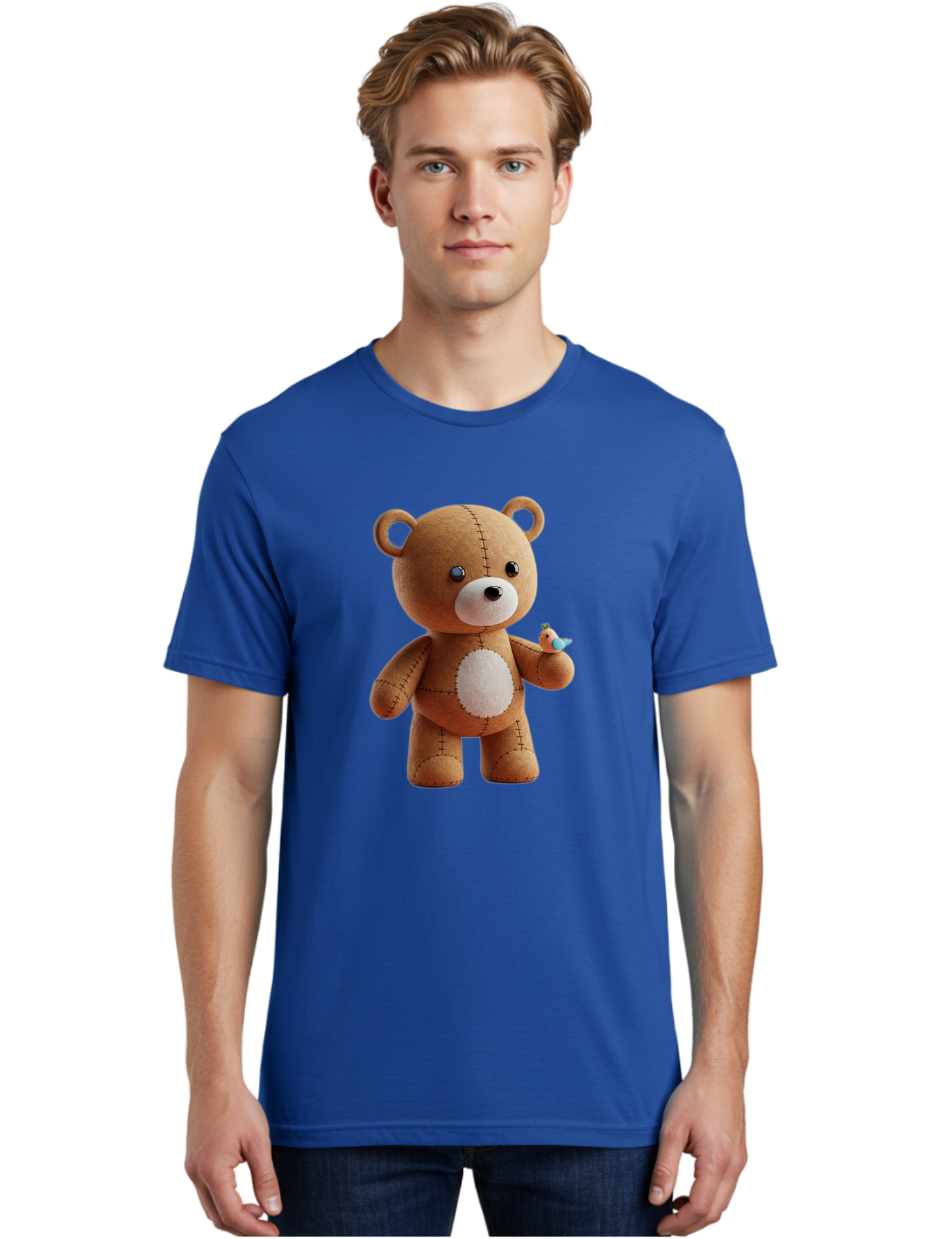 Teddy-Bear-With-Bird Men'S Graphic Tee, 100% Cotton, Comfortable Casual Summer Wear, Machine Washable, Vintage Camera, Old Camera, Antique Camera, Black Camera, Classic Photography, Photography Equipment, Nostalgic Device, Film Camera, Bal471 17