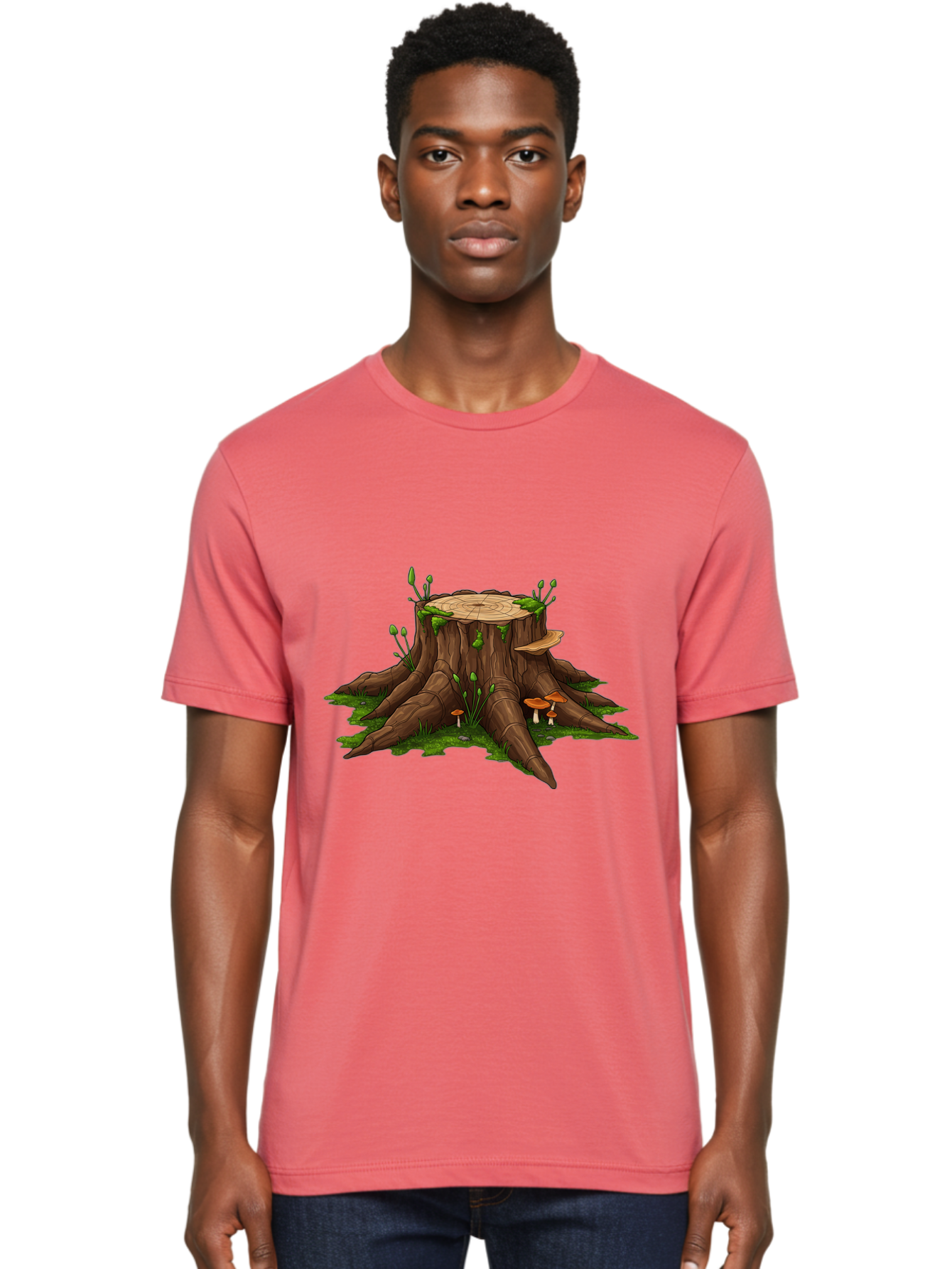 Tree-Stump-Mushrooms Men'S Graphic Tee, 100% Cotton, Comfortable Casual Summer Wear, Machine Washable, Vintage Camera, Old Camera, Antique Camera, Black Camera, Classic Photography, Photography Equipment, Nostalgic Device, Film Camera, Bal503 29