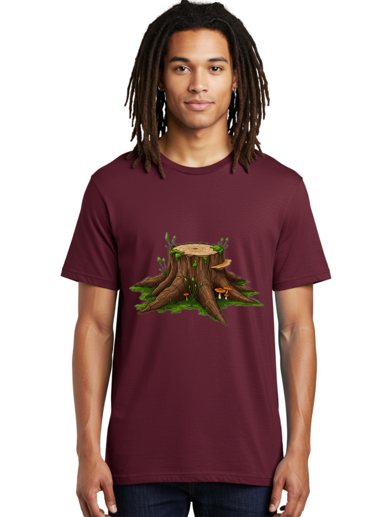 Tree-Stump-Mushrooms Men'S Graphic Tee, 100% Cotton, Comfortable Casual Summer Wear, Machine Washable, Vintage Camera, Old Camera, Antique Camera, Black Camera, Classic Photography, Photography Equipment, Nostalgic Device, Film Camera, Bal503 23