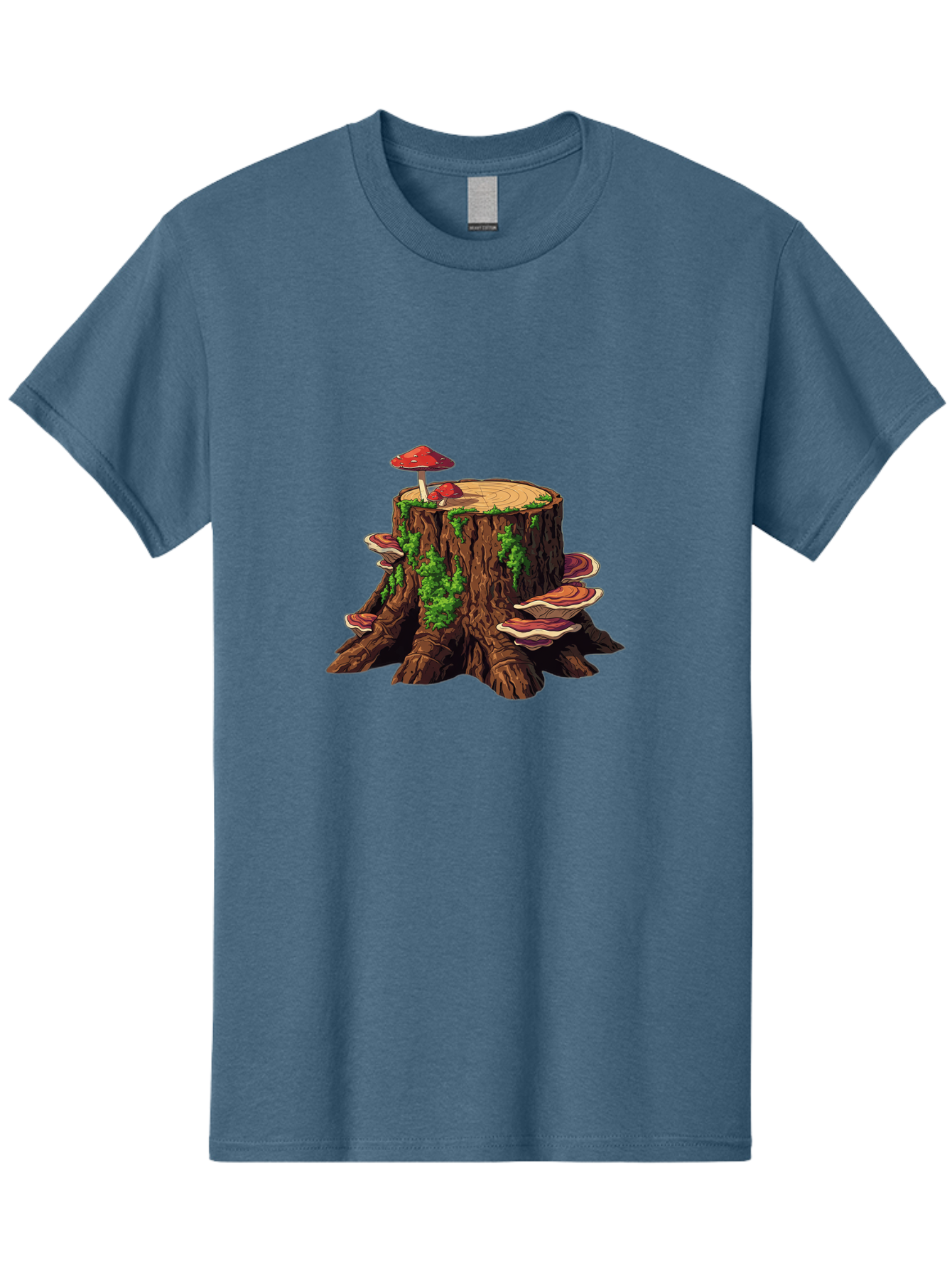 Tree-Stump-With-Mushrooms-4 Men'S Graphic Tee, 100% Cotton, Comfortable Casual Summer Wear, Machine Washable, Vintage Camera, Old Camera, Antique Camera, Black Camera, Classic Photography, Photography Equipment, Nostalgic Device, Film Camera, Bal507 2
