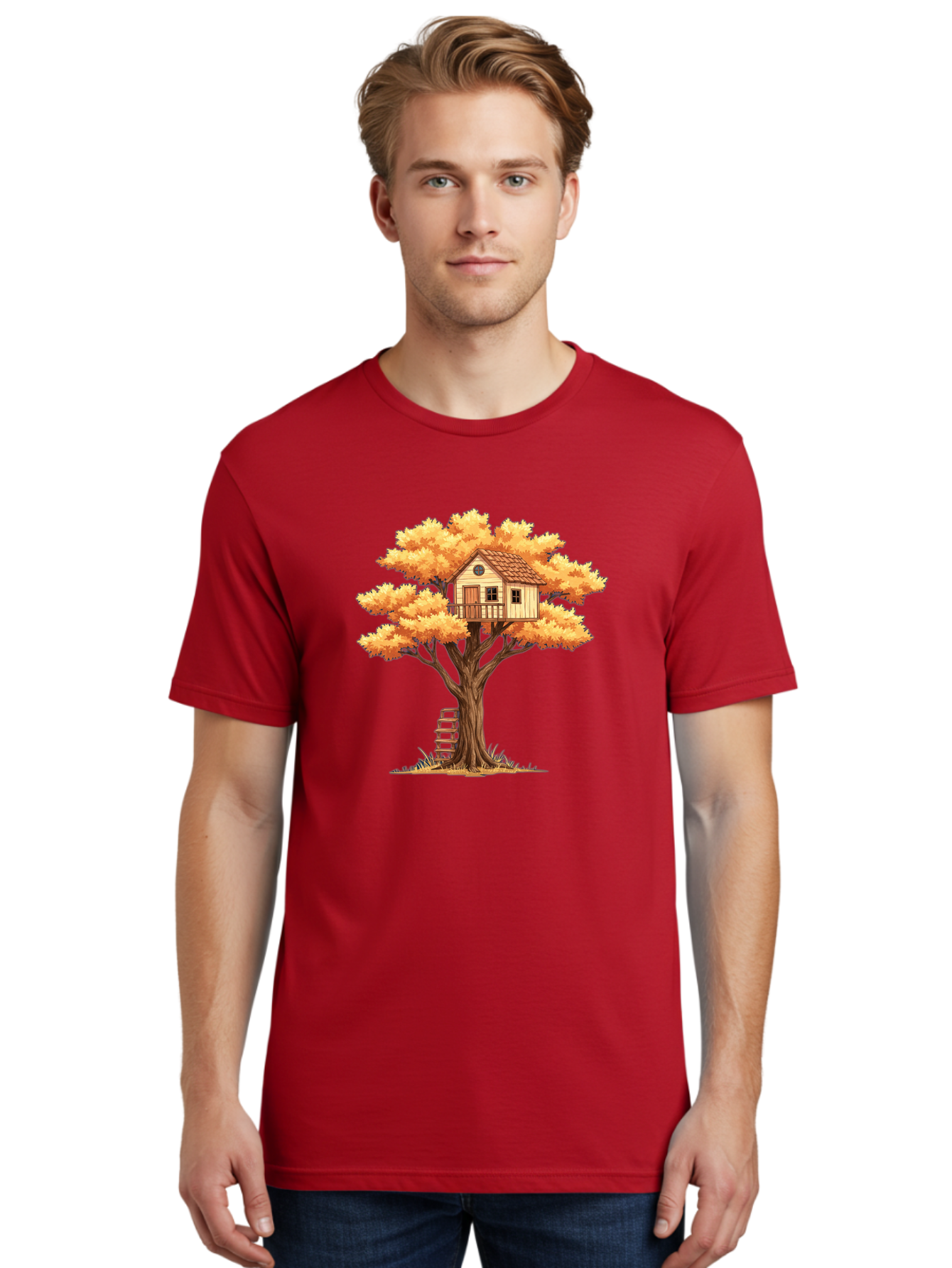 Treehouse-1 Men'S Graphic Tee, 100% Cotton, Comfortable Casual Summer Wear, Machine Washable, Vintage Camera, Old Camera, Antique Camera, Black Camera, Classic Photography, Photography Equipment, Nostalgic Device, Film Camera, Camera Art Bal511 25
