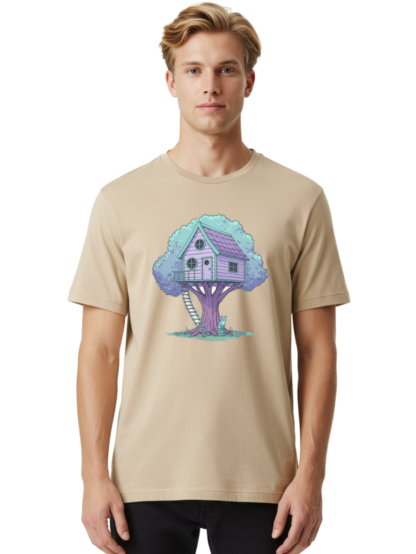 Treehouse-2 Men'S Graphic Tee, 100% Cotton, Comfortable Casual Summer Wear, Machine Washable, Vintage Camera, Old Camera, Antique Camera, Black Camera, Classic Photography, Photography Equipment, Nostalgic Device, Film Camera, Camera Art Bal512 29