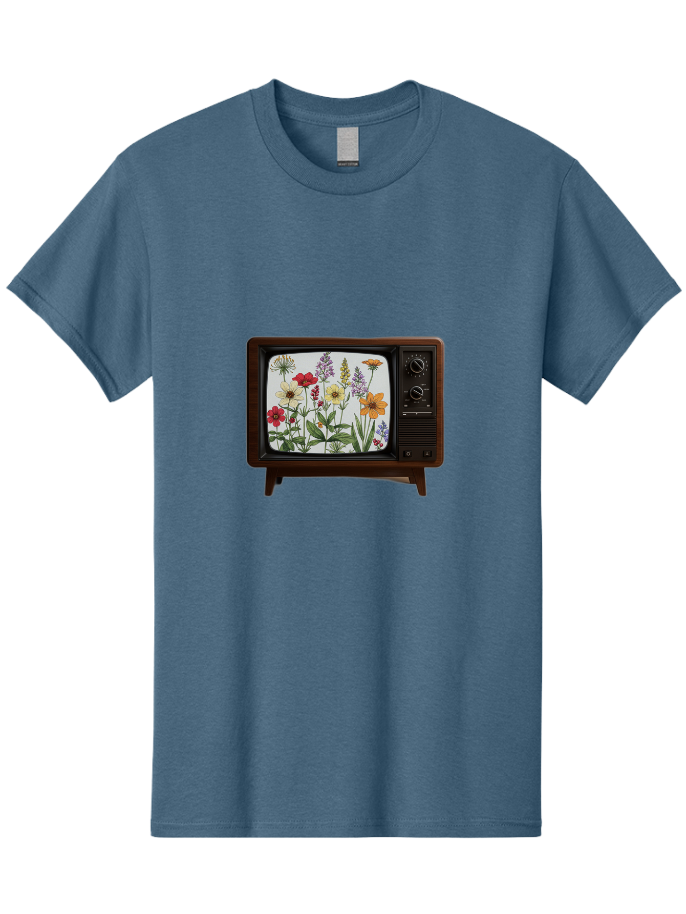 Tv-With-Flowers Men'S Graphic Tee, 100% Cotton, Comfortable Casual Summer Wear, Machine Washable, Vintage Camera, Old Camera, Antique Camera, Black Camera, Classic Photography, Photography Equipment, Nostalgic Device, Film Camera, Camera Art Bal516 7