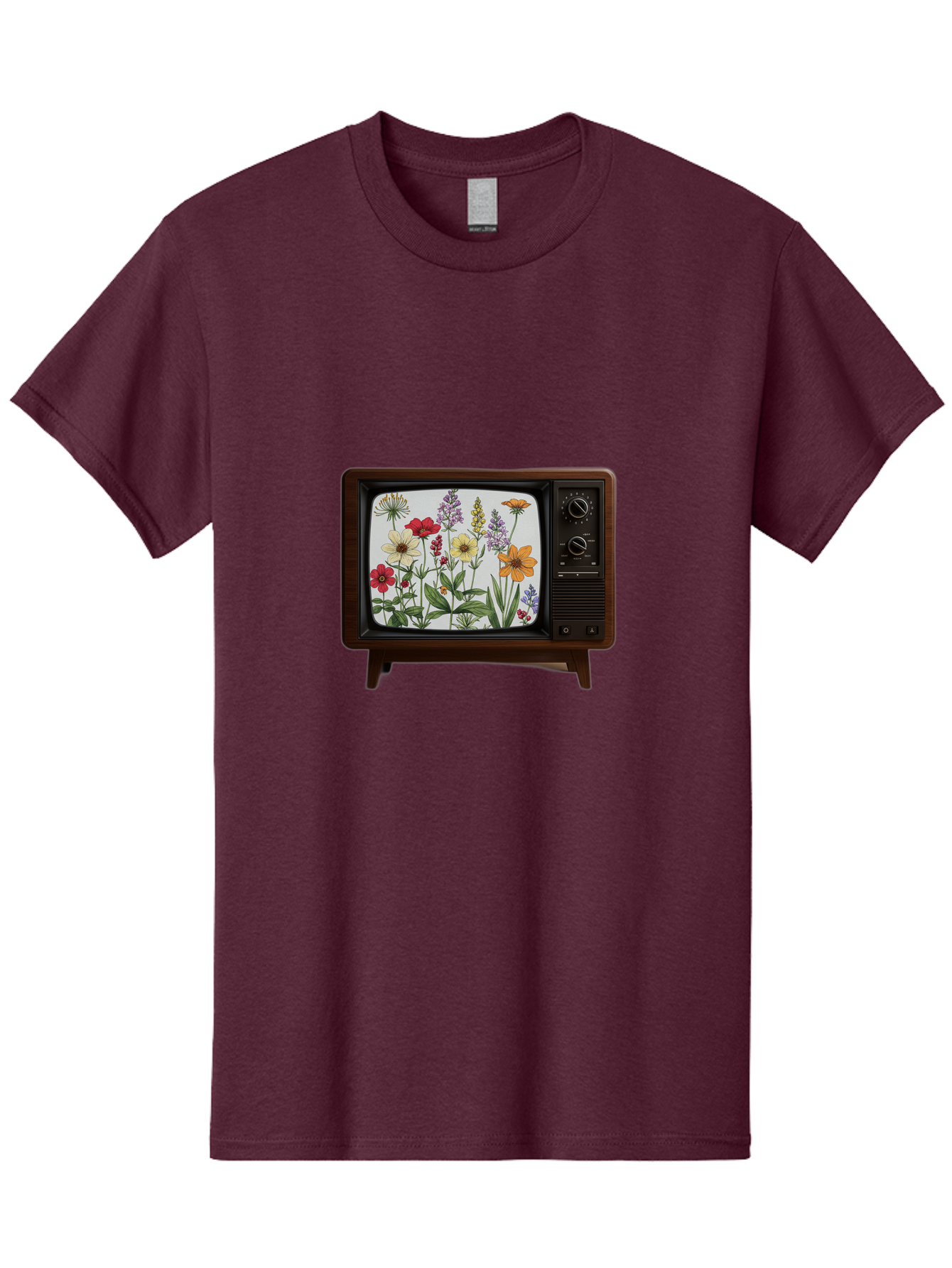 Tv-With-Flowers Men'S Graphic Tee, 100% Cotton, Comfortable Casual Summer Wear, Machine Washable, Vintage Camera, Old Camera, Antique Camera, Black Camera, Classic Photography, Photography Equipment, Nostalgic Device, Film Camera, Camera Art Bal516 15