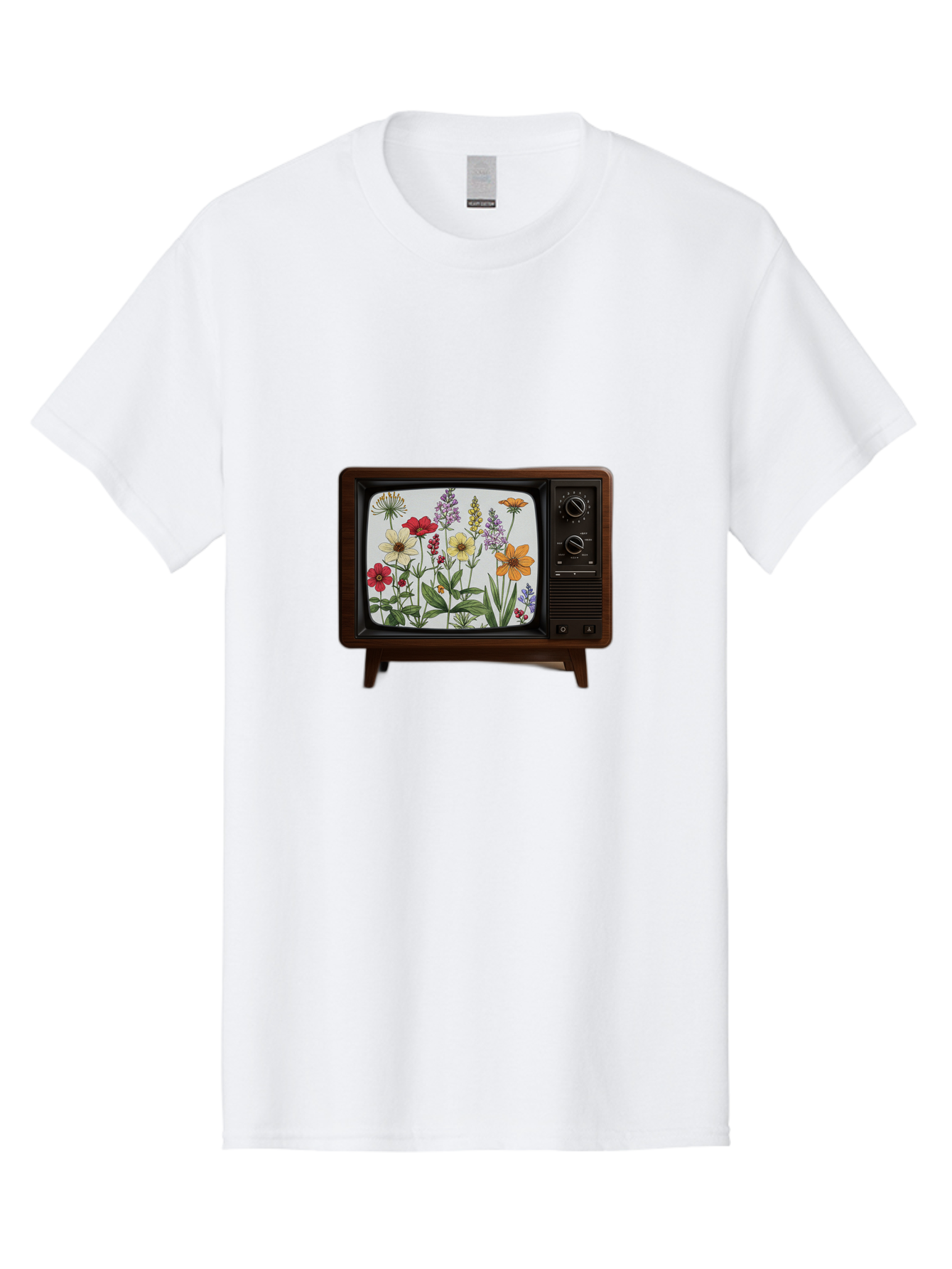 Tv-With-Flowers Men'S Graphic Tee, 100% Cotton, Comfortable Casual Summer Wear, Machine Washable, Vintage Camera, Old Camera, Antique Camera, Black Camera, Classic Photography, Photography Equipment, Nostalgic Device, Film Camera, Camera Art Bal516 9