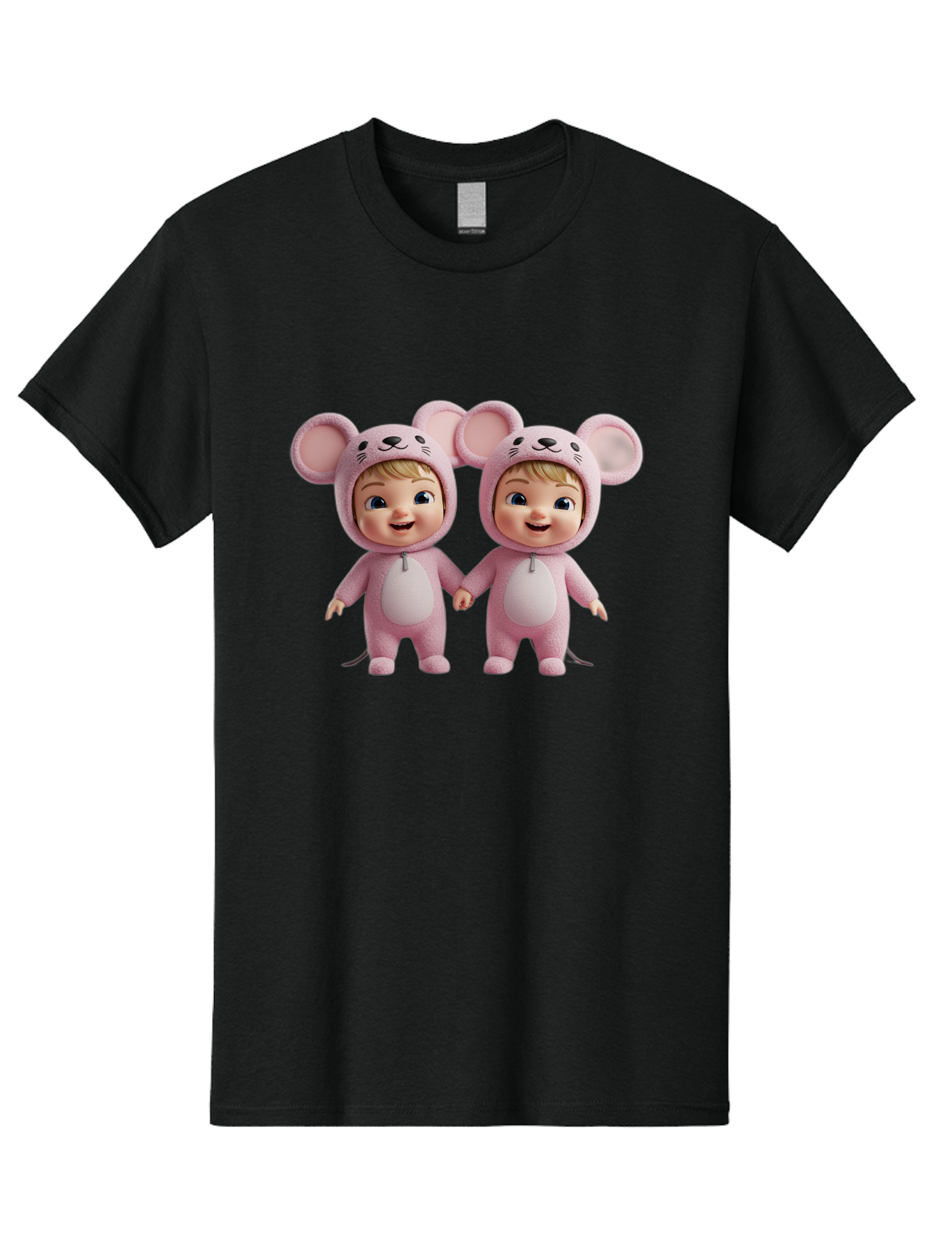 Twin-Babies-In-Pink-Mouse-Costumes Men'S Graphic Tee, 100% Cotton, Comfortable Casual Summer Wear, Machine Washable, Vintage Camera, Old Camera, Antique Camera, Black Camera, Classic Photography, Photography Equipment, Nostalgic Device, Bal521 10