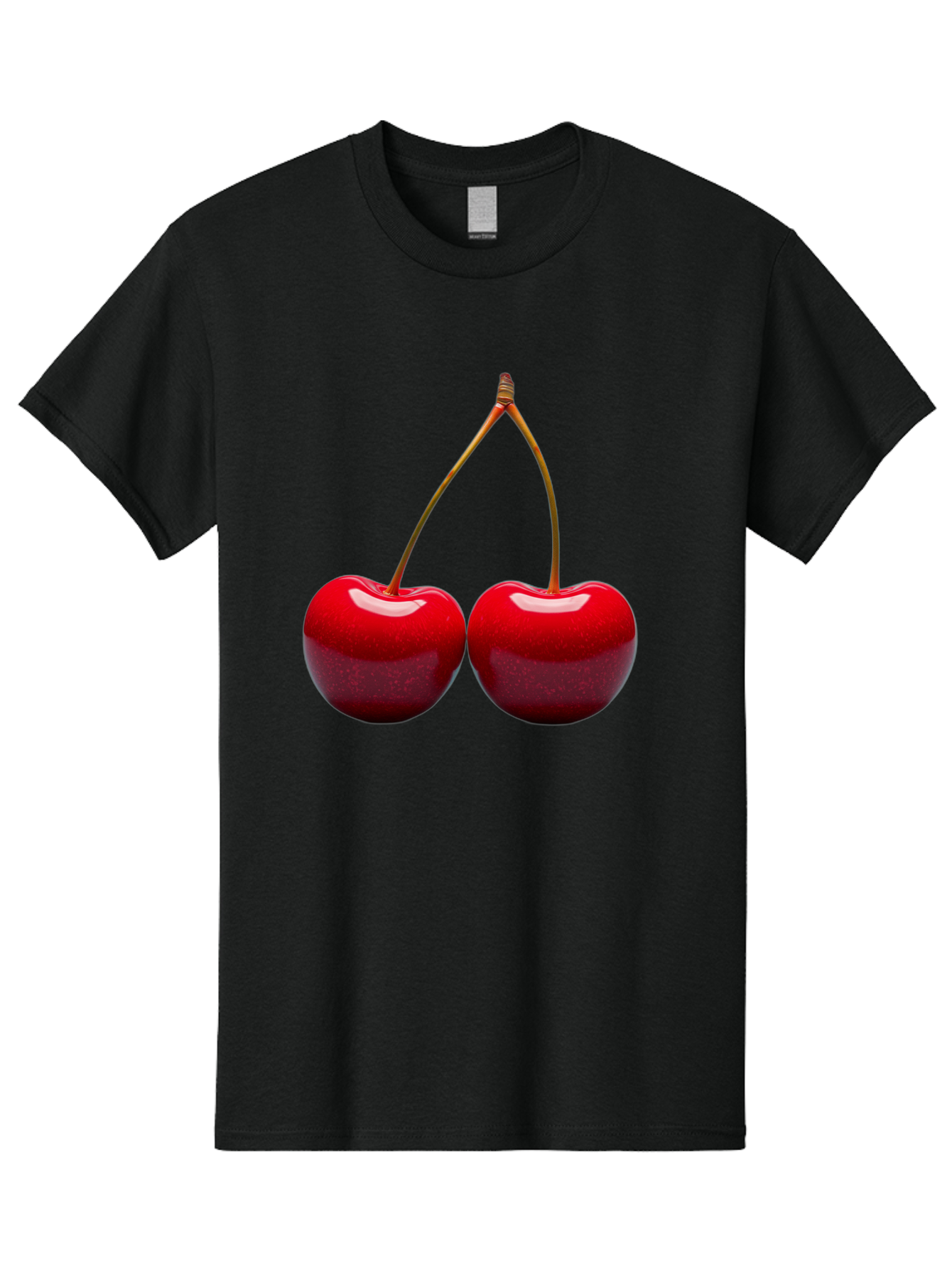 Two-Cherries-1 Men'S Graphic Tee, 100% Cotton, Comfortable Casual Summer Wear, Machine Washable, Vintage Camera, Old Camera, Antique Camera, Black Camera, Classic Photography, Photography Equipment, Nostalgic Device, Film Camera, Camera Art Bal532 9