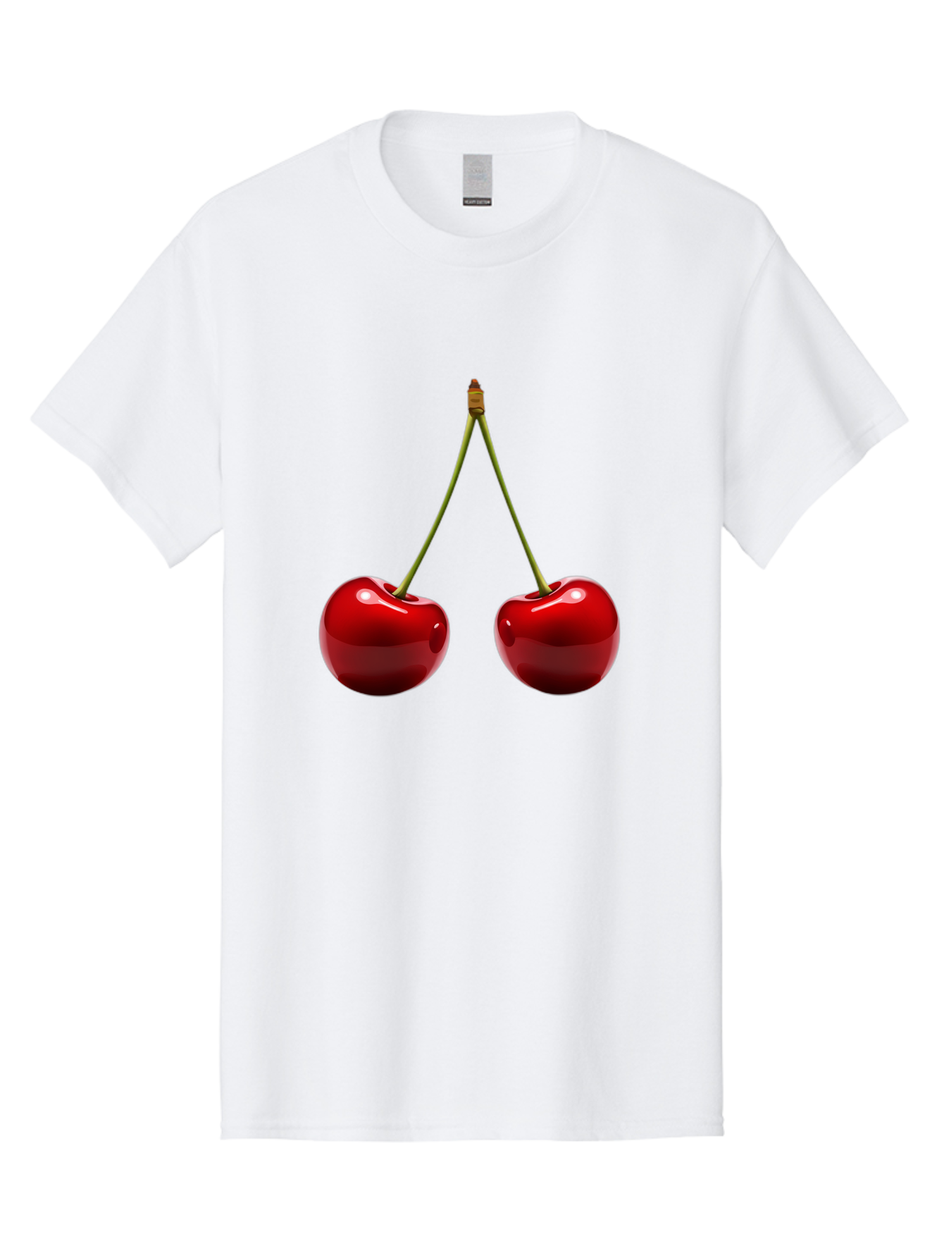 Two-Cherries-5 Men'S Graphic Tee, 100% Cotton, Comfortable Casual Summer Wear, Machine Washable, Vintage Camera, Old Camera, Antique Camera, Black Camera, Classic Photography, Photography Equipment, Nostalgic Device, Film Camera, Camera Art Bal536 8