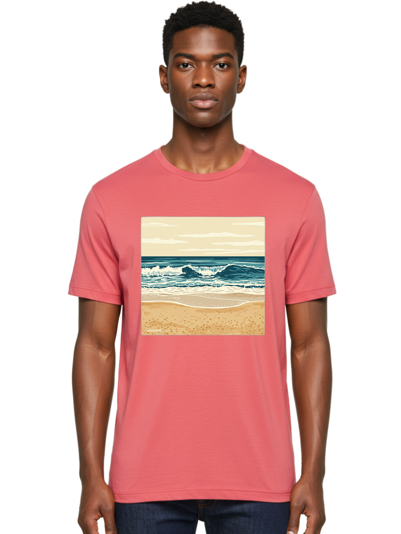 Unplugged-Beach-Scene Men'S Graphic Tee, 100% Cotton, Comfortable Casual Summer Wear, Machine Washable, Vintage Camera, Old Camera, Antique Camera, Black Camera, Classic Photography, Photography Equipment, Nostalgic Device, Film Camera, Bal551 27