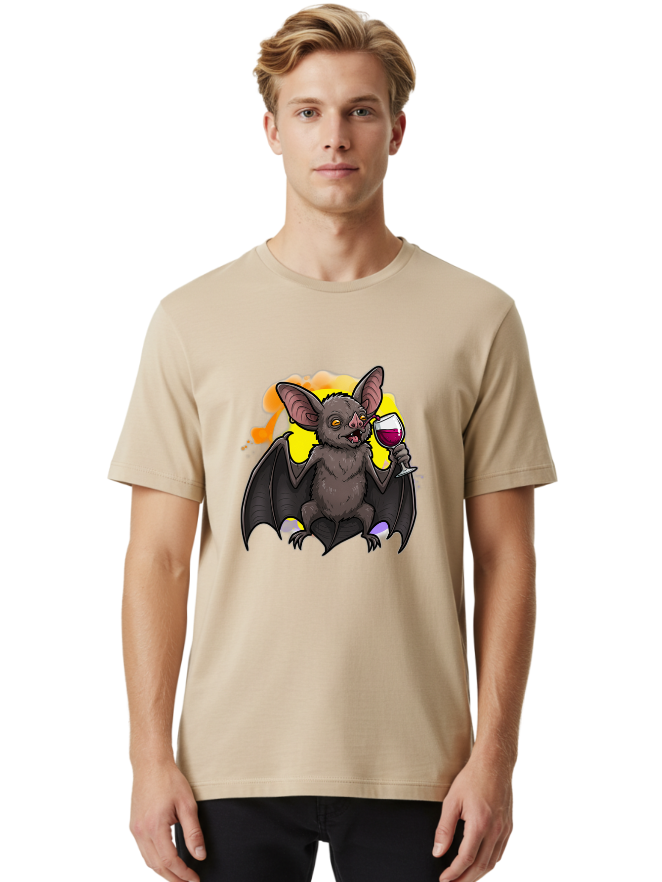 Vampire-Bat-Wine Men'S Graphic Tee, 100% Cotton, Comfortable Casual Summer Wear, Machine Washable, Vintage Camera, Old Camera, Antique Camera, Black Camera, Classic Photography, Photography Equipment, Nostalgic Device, Film Camera, Camera Art Bal555 30