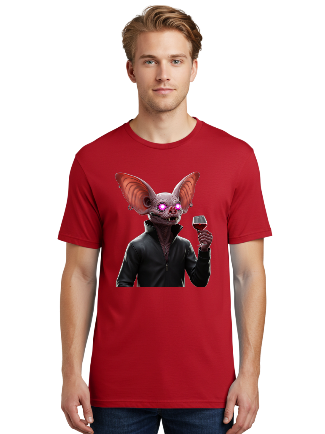 Vampire-Bat-With-Wine Men'S Graphic Tee, 100% Cotton, Comfortable Casual Summer Wear, Machine Washable, Vintage Camera, Old Camera, Antique Camera, Black Camera, Classic Photography, Photography Equipment, Nostalgic Device, Film Camera, Bal557 20