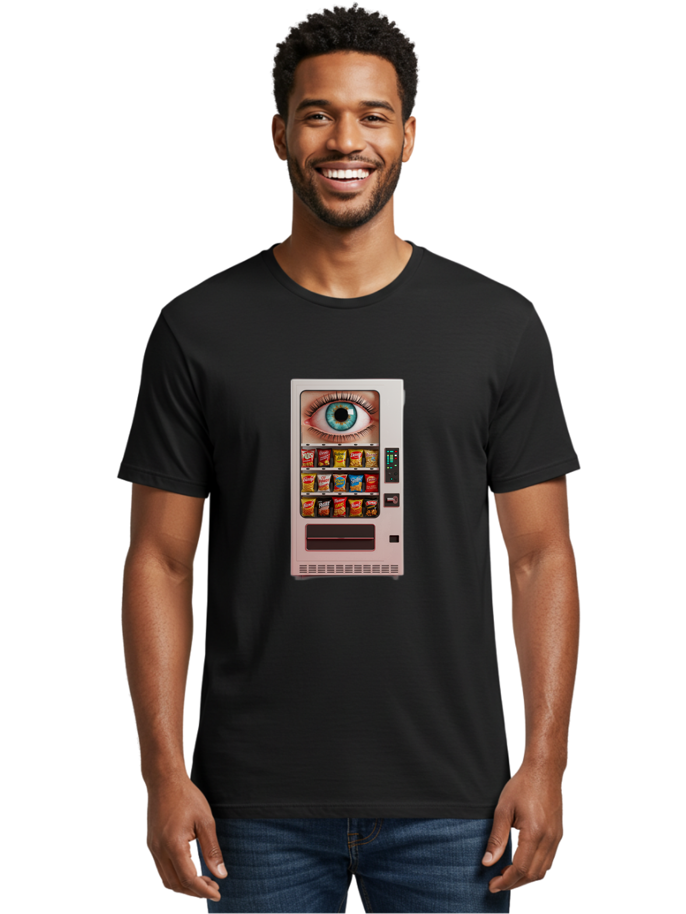 Vending-Machine-2 Men'S Graphic Tee, 100% Cotton, Comfortable Casual Summer Wear, Machine Washable, Vintage Camera, Old Camera, Antique Camera, Black Camera, Classic Photography, Photography Equipment, Nostalgic Device, Film Camera, Camera Art Bal560 21