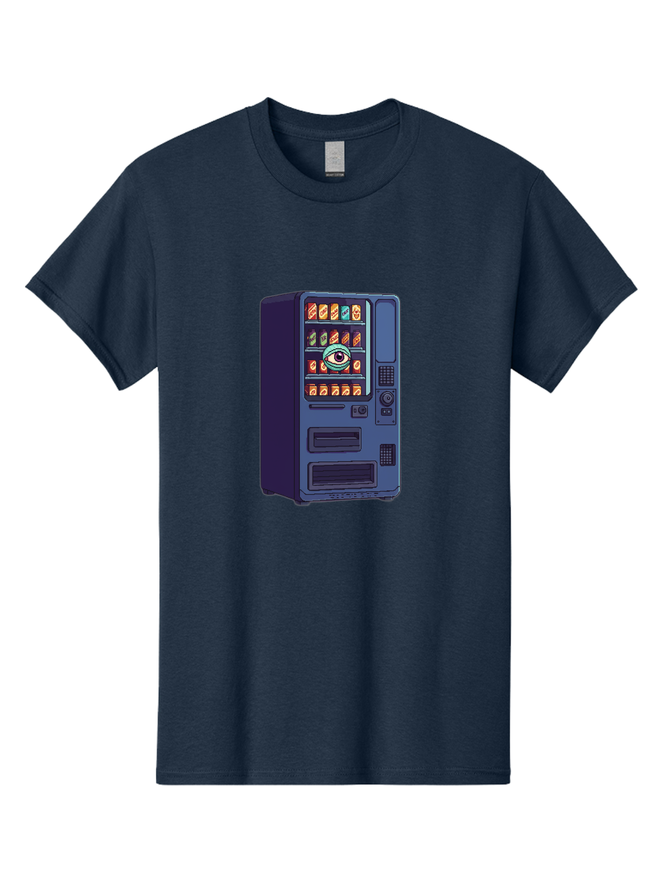 Vending-Machine-With-Eye Men'S Graphic Tee, 100% Cotton, Comfortable Casual Summer Wear, Machine Washable, Vintage Camera, Old Camera, Antique Camera, Black Camera, Classic Photography, Photography Equipment, Nostalgic Device, Film Camera, Bal565 7