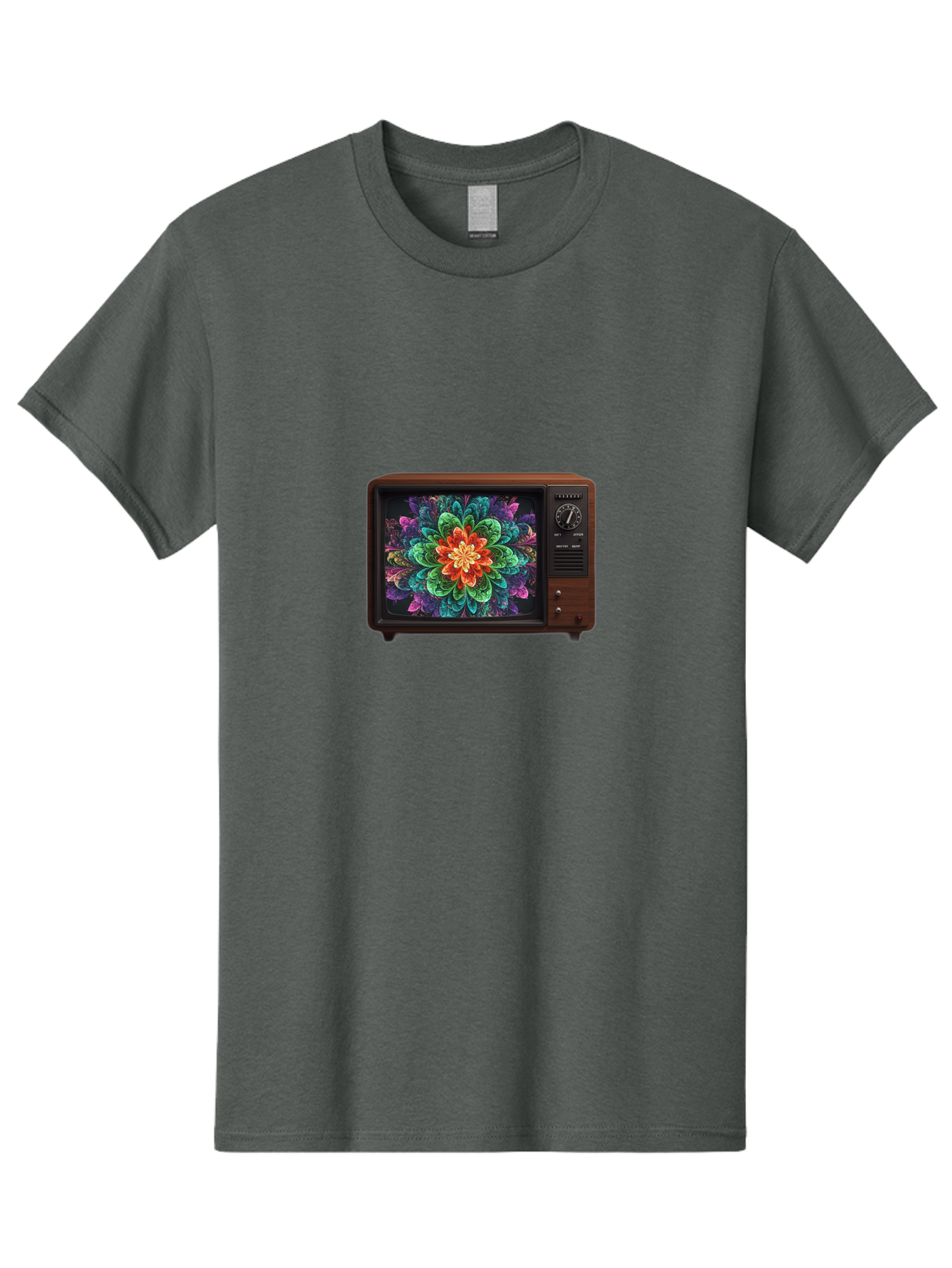 Vintage-Tv-With-Flower Men'S Graphic Tee, 100% Cotton, Comfortable Casual Summer Wear, Machine Washable, Vintage Camera, Old Camera, Antique Camera, Black Camera, Classic Photography, Photography Equipment, Nostalgic Device, Film Camera, Bal571 12