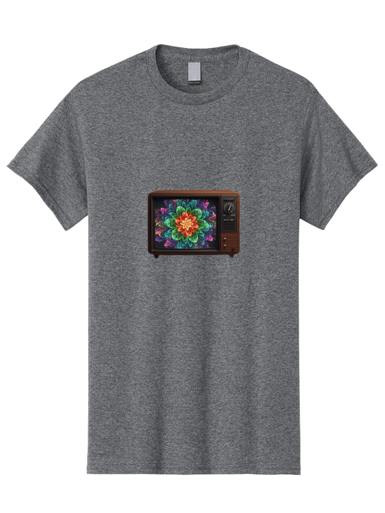 Vintage-Tv-With-Flower Men'S Graphic Tee, 100% Cotton, Comfortable Casual Summer Wear, Machine Washable, Vintage Camera, Old Camera, Antique Camera, Black Camera, Classic Photography, Photography Equipment, Nostalgic Device, Film Camera, Bal571 4