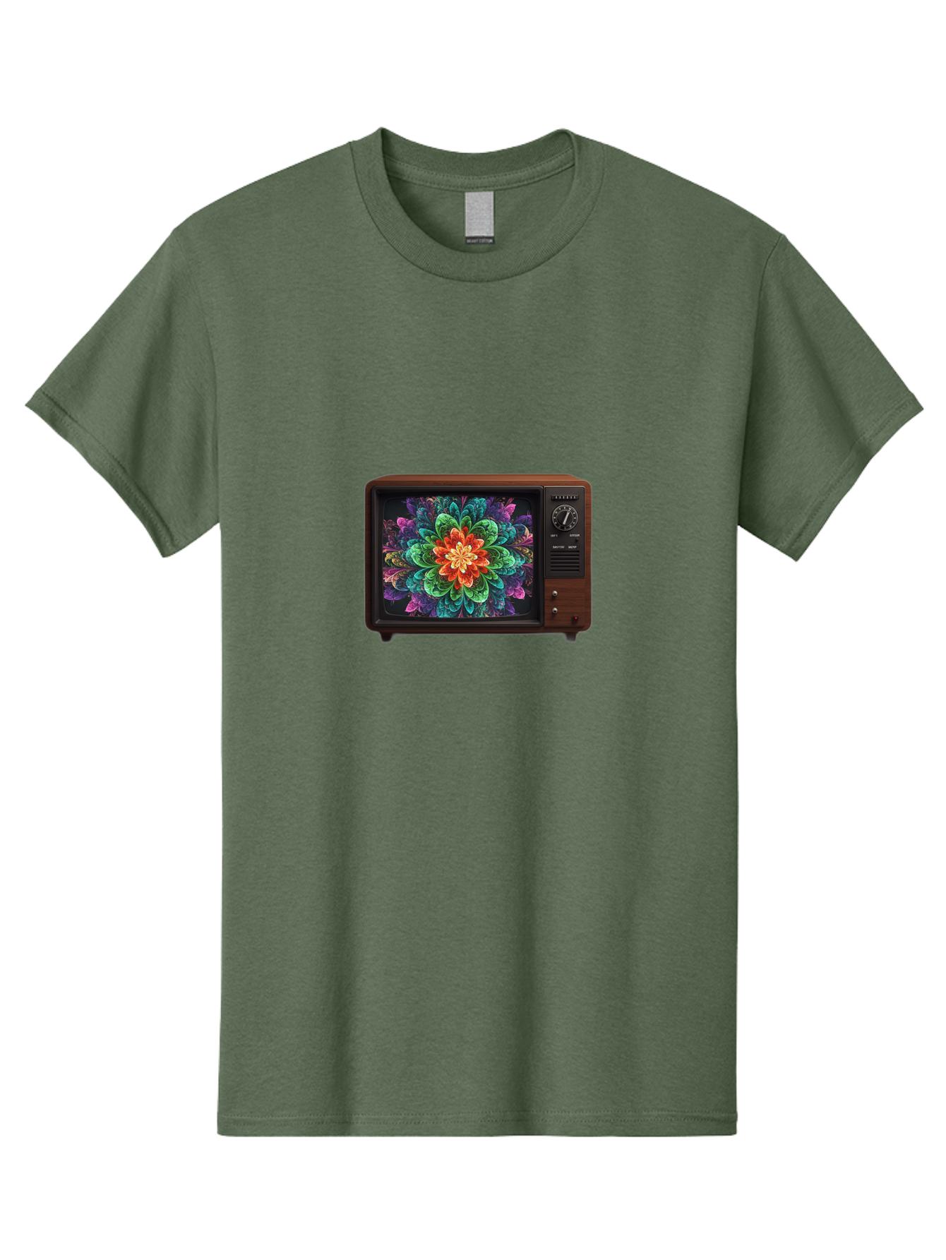 Vintage-Tv-With-Flower Men'S Graphic Tee, 100% Cotton, Comfortable Casual Summer Wear, Machine Washable, Vintage Camera, Old Camera, Antique Camera, Black Camera, Classic Photography, Photography Equipment, Nostalgic Device, Film Camera, Bal571 6