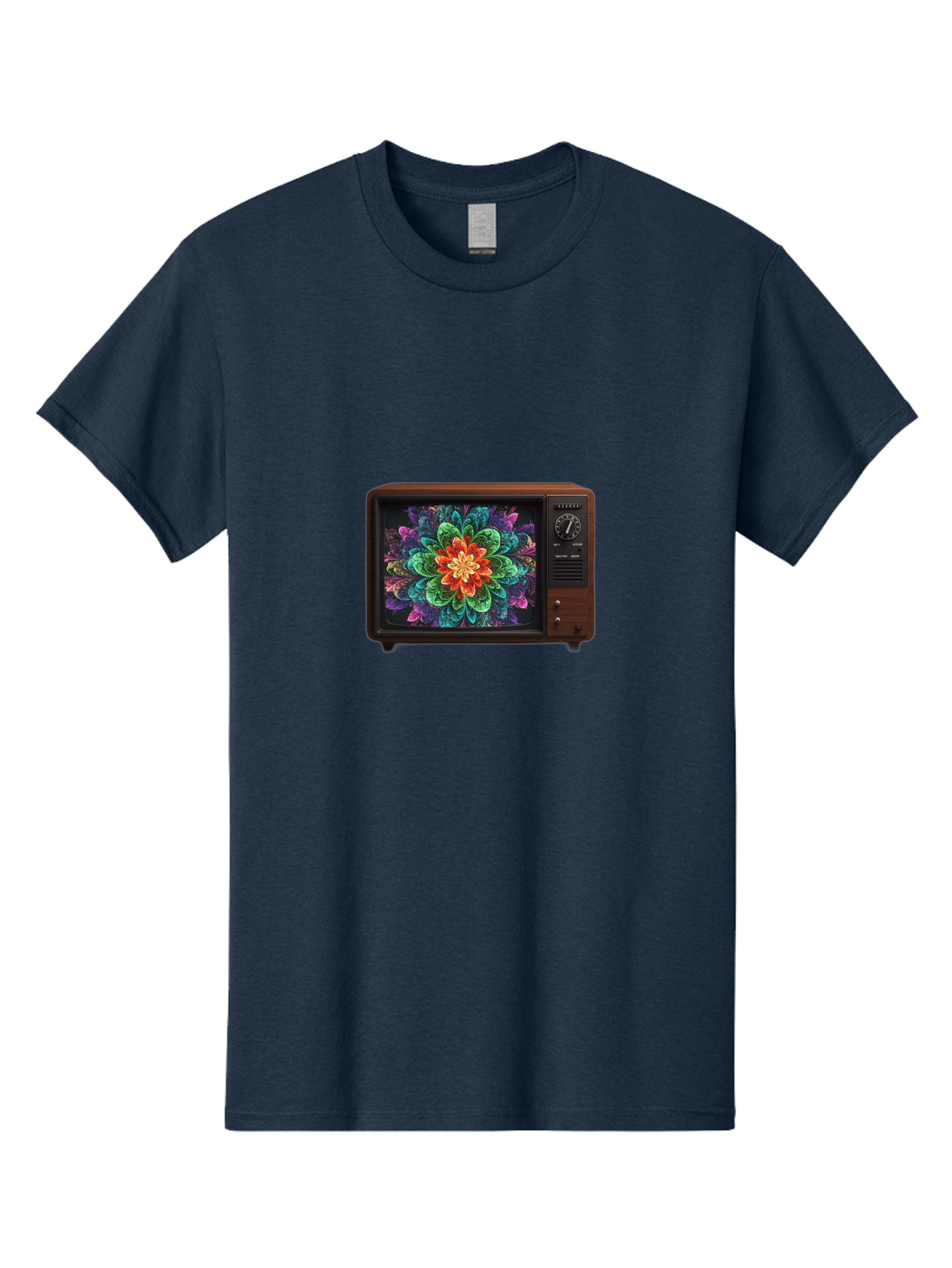 Vintage-Tv-With-Flower Men'S Graphic Tee, 100% Cotton, Comfortable Casual Summer Wear, Machine Washable, Vintage Camera, Old Camera, Antique Camera, Black Camera, Classic Photography, Photography Equipment, Nostalgic Device, Film Camera, Bal571 3