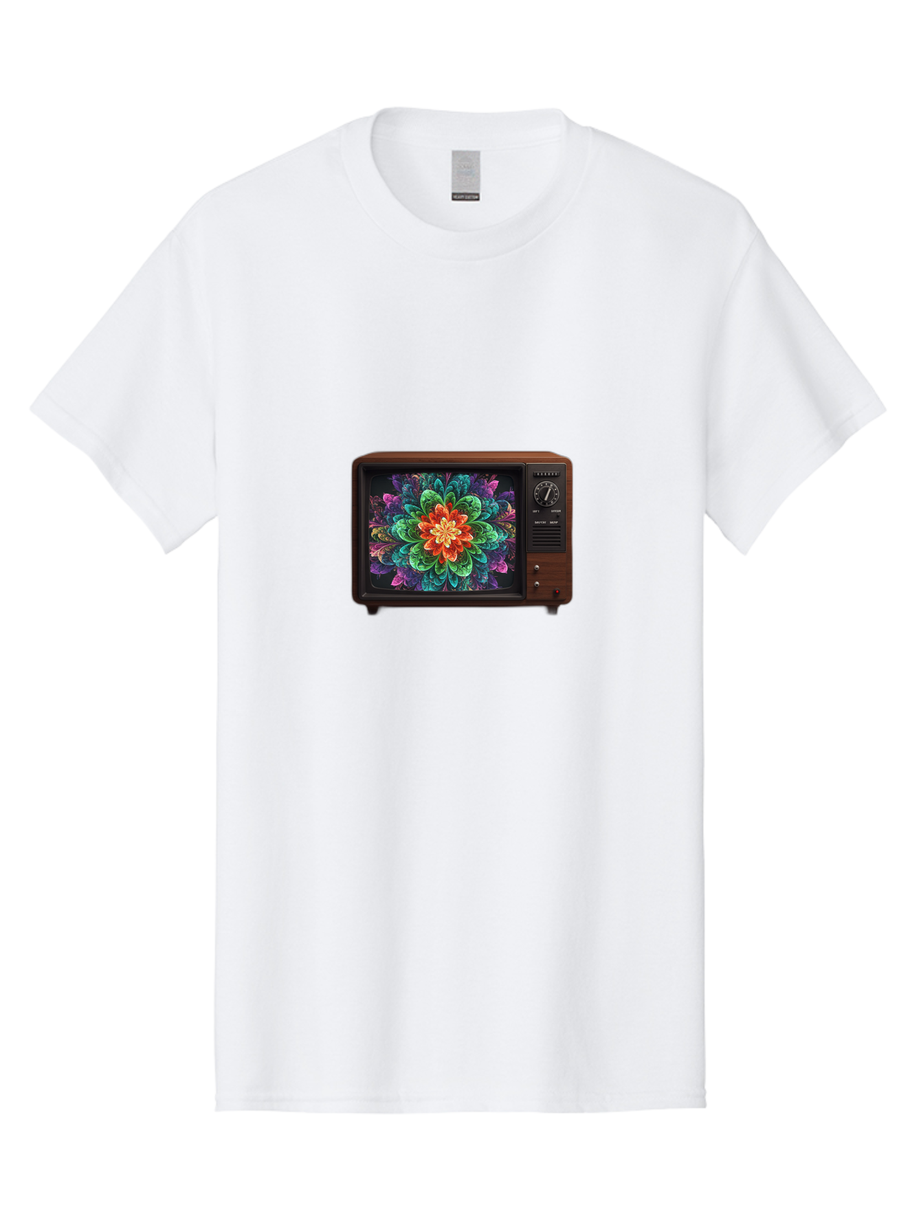 Vintage-Tv-With-Flower Men'S Graphic Tee, 100% Cotton, Comfortable Casual Summer Wear, Machine Washable, Vintage Camera, Old Camera, Antique Camera, Black Camera, Classic Photography, Photography Equipment, Nostalgic Device, Film Camera, Bal571 7