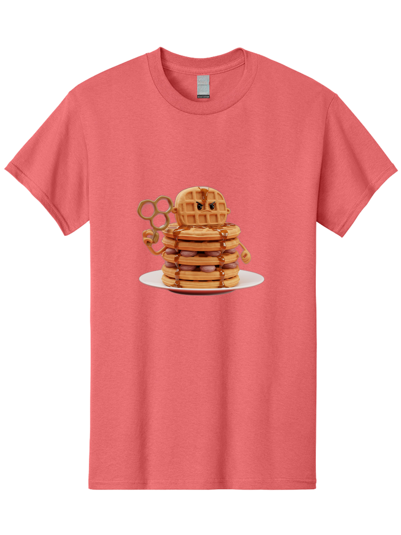 Waffle-Character Men'S Graphic Tee, 100% Cotton, Comfortable Casual Summer Wear, Machine Washable, Vintage Camera, Old Camera, Antique Camera, Black Camera, Classic Photography, Photography Equipment, Nostalgic Device, Film Camera, Camera Art Bal582 13
