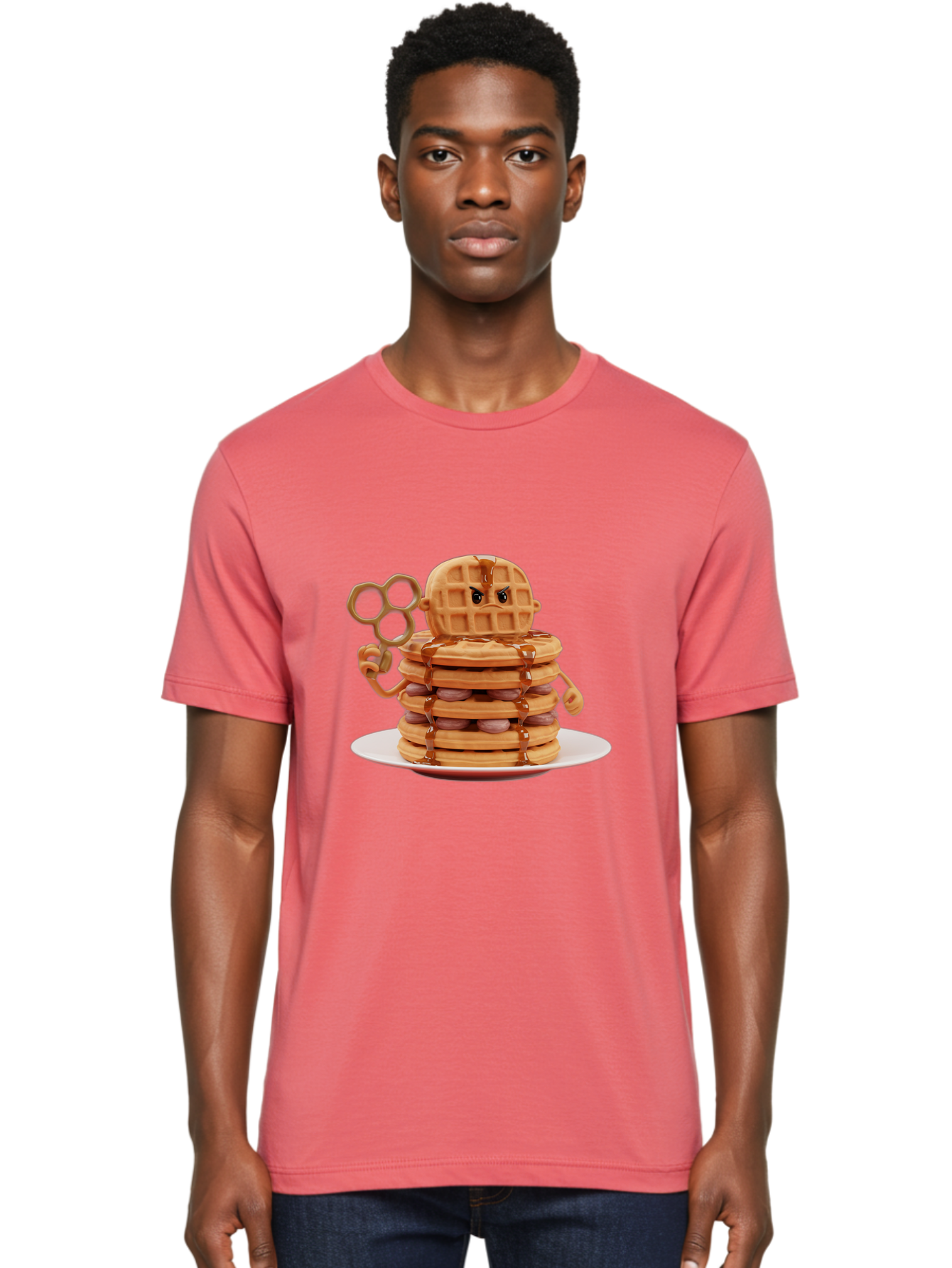 Waffle-Character Men'S Graphic Tee, 100% Cotton, Comfortable Casual Summer Wear, Machine Washable, Vintage Camera, Old Camera, Antique Camera, Black Camera, Classic Photography, Photography Equipment, Nostalgic Device, Film Camera, Camera Art Bal582 28