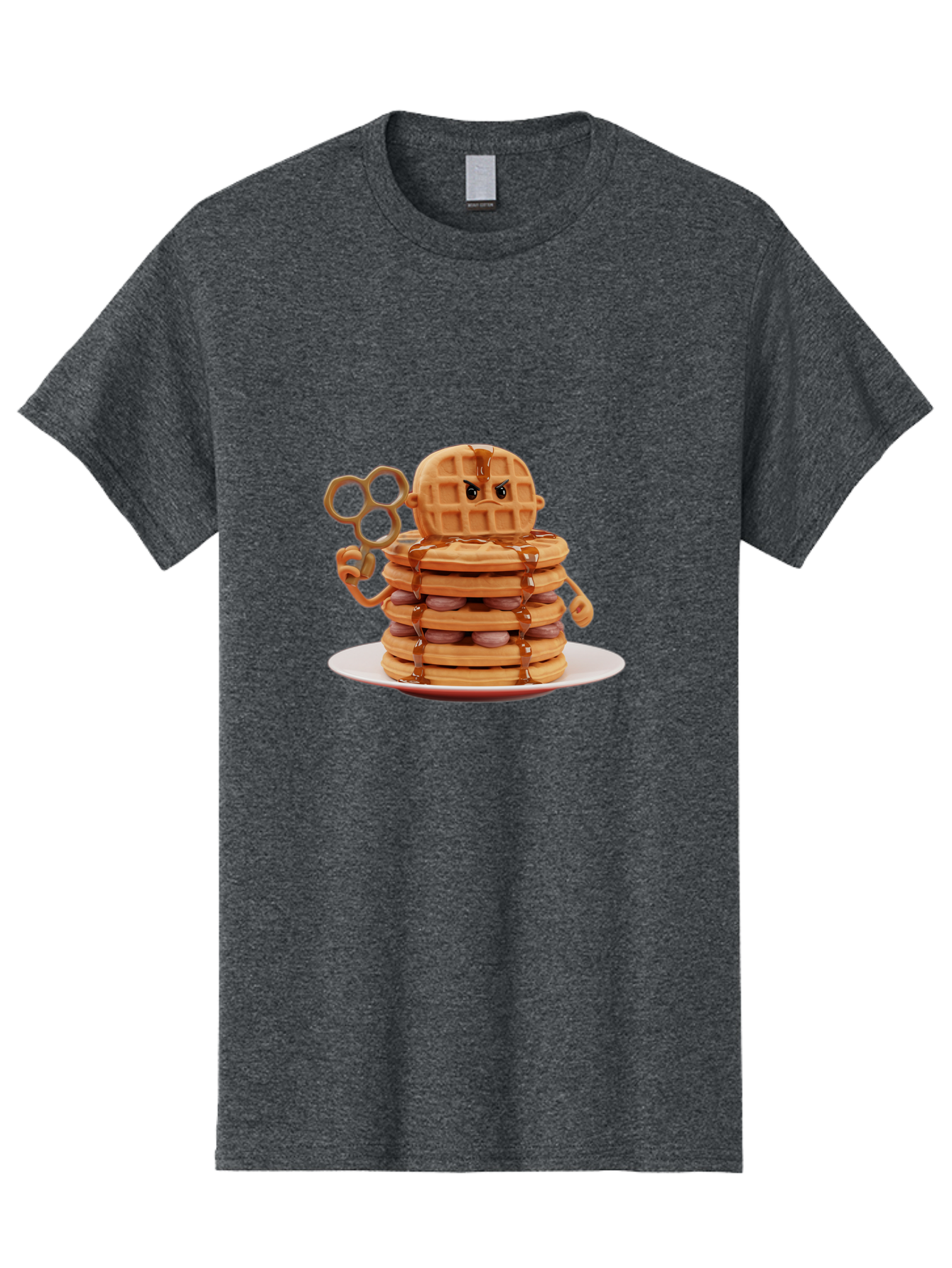 Waffle-Character Men'S Graphic Tee, 100% Cotton, Comfortable Casual Summer Wear, Machine Washable, Vintage Camera, Old Camera, Antique Camera, Black Camera, Classic Photography, Photography Equipment, Nostalgic Device, Film Camera, Camera Art Bal582 10