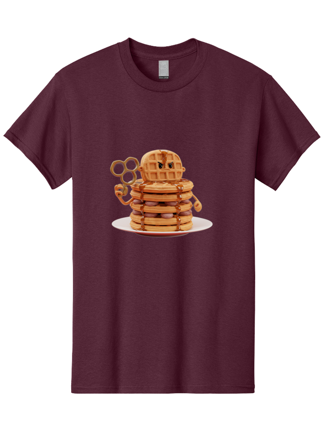 Waffle-Character Men'S Graphic Tee, 100% Cotton, Comfortable Casual Summer Wear, Machine Washable, Vintage Camera, Old Camera, Antique Camera, Black Camera, Classic Photography, Photography Equipment, Nostalgic Device, Film Camera, Camera Art Bal582 7