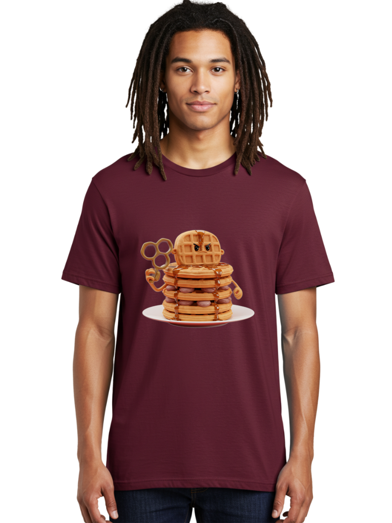 Waffle-Character Men'S Graphic Tee, 100% Cotton, Comfortable Casual Summer Wear, Machine Washable, Vintage Camera, Old Camera, Antique Camera, Black Camera, Classic Photography, Photography Equipment, Nostalgic Device, Film Camera, Camera Art Bal582 22