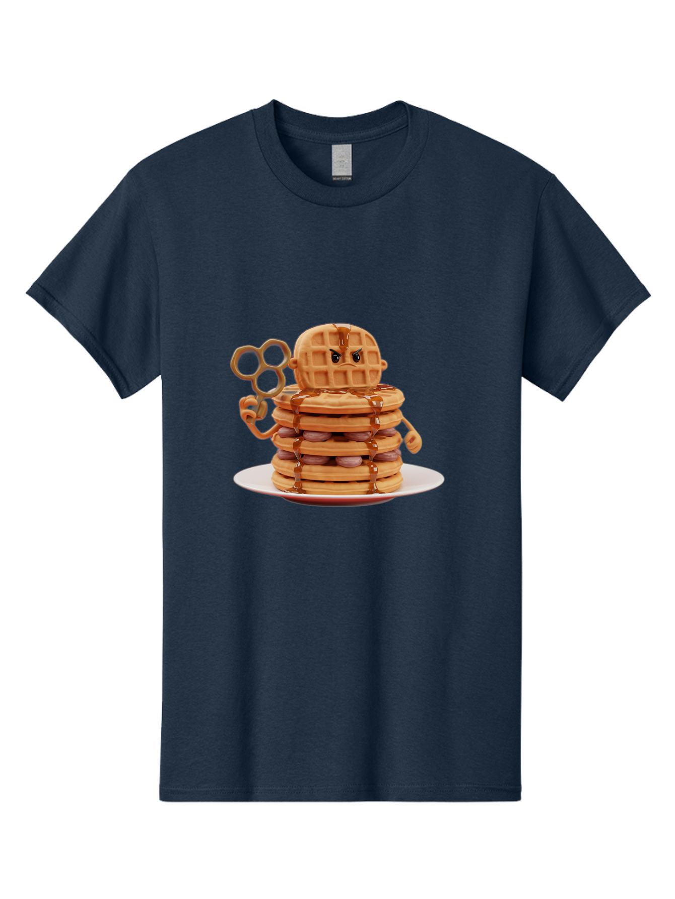 Waffle-Character Men'S Graphic Tee, 100% Cotton, Comfortable Casual Summer Wear, Machine Washable, Vintage Camera, Old Camera, Antique Camera, Black Camera, Classic Photography, Photography Equipment, Nostalgic Device, Film Camera, Camera Art Bal582 9