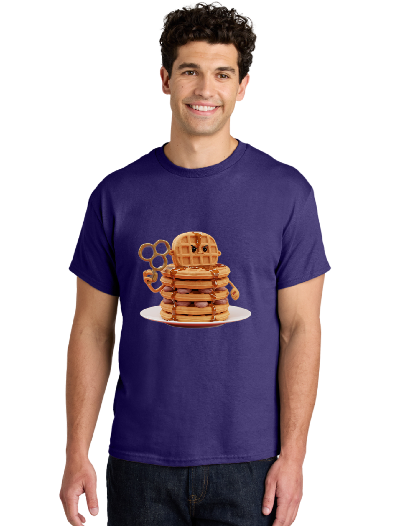Waffle-Character Men'S Graphic Tee, 100% Cotton, Comfortable Casual Summer Wear, Machine Washable, Vintage Camera, Old Camera, Antique Camera, Black Camera, Classic Photography, Photography Equipment, Nostalgic Device, Film Camera, Camera Art Bal582 30