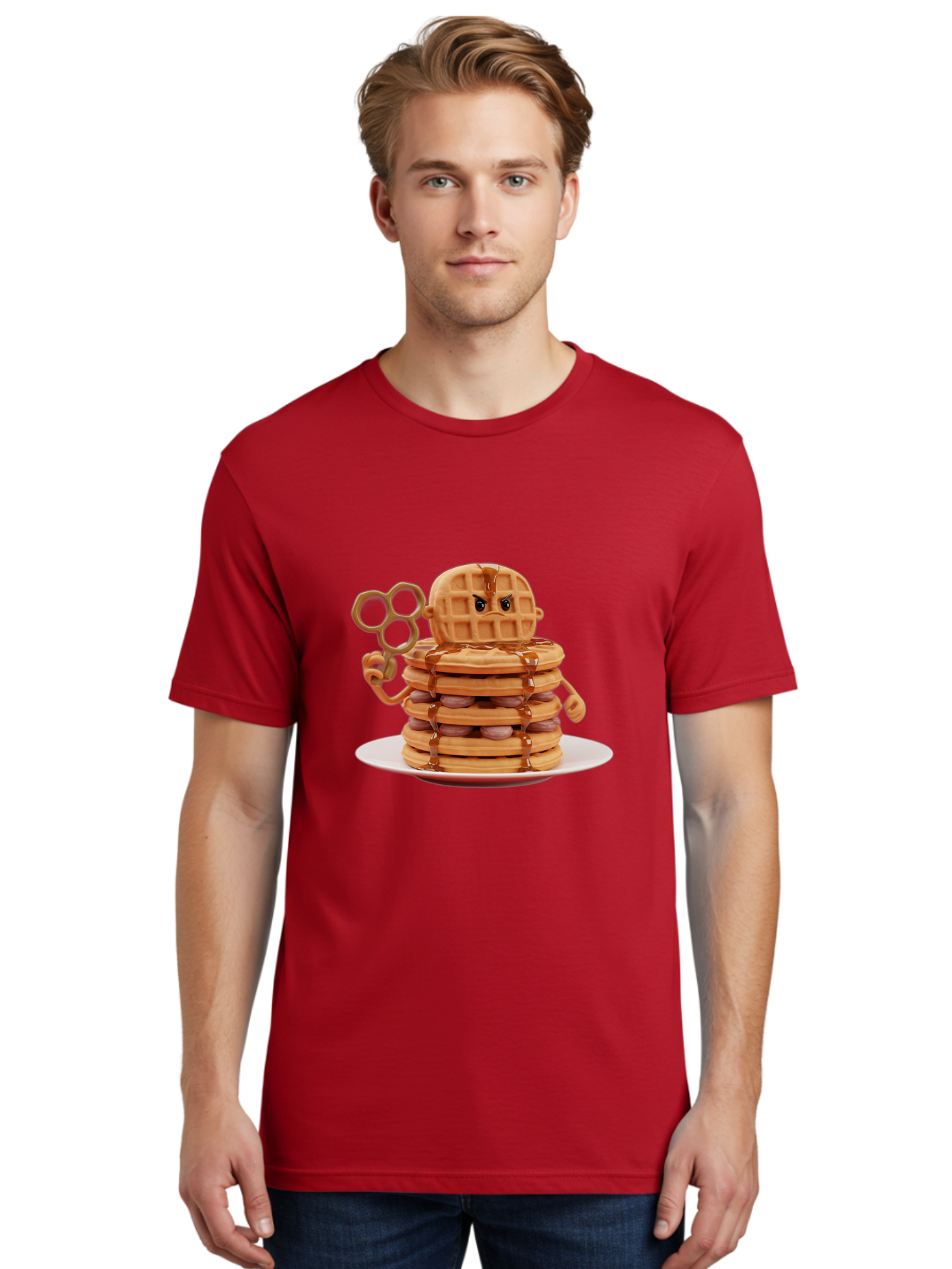 Waffle-Character Men'S Graphic Tee, 100% Cotton, Comfortable Casual Summer Wear, Machine Washable, Vintage Camera, Old Camera, Antique Camera, Black Camera, Classic Photography, Photography Equipment, Nostalgic Device, Film Camera, Camera Art Bal582 26