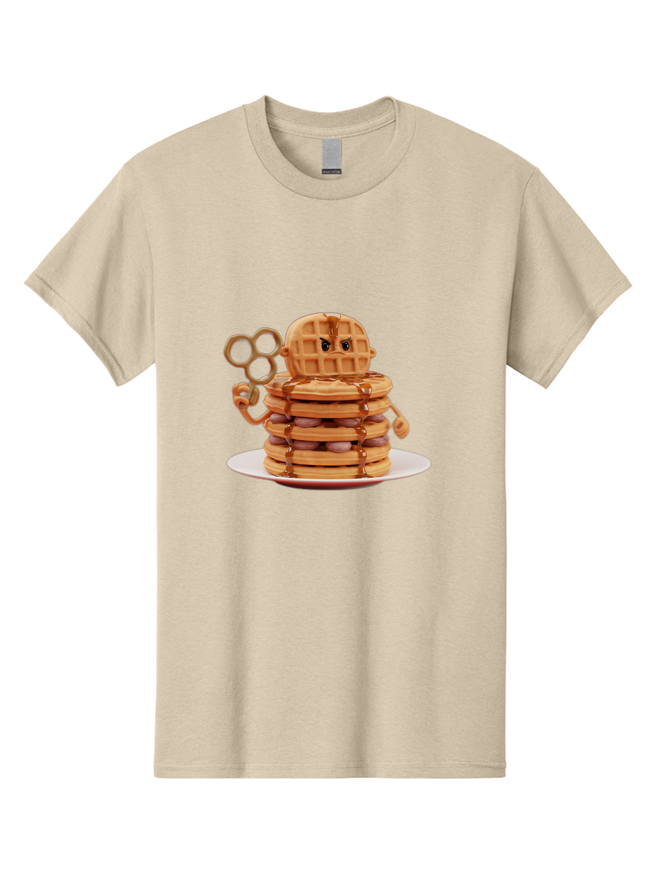 Waffle-Character Men'S Graphic Tee, 100% Cotton, Comfortable Casual Summer Wear, Machine Washable, Vintage Camera, Old Camera, Antique Camera, Black Camera, Classic Photography, Photography Equipment, Nostalgic Device, Film Camera, Camera Art Bal582 6