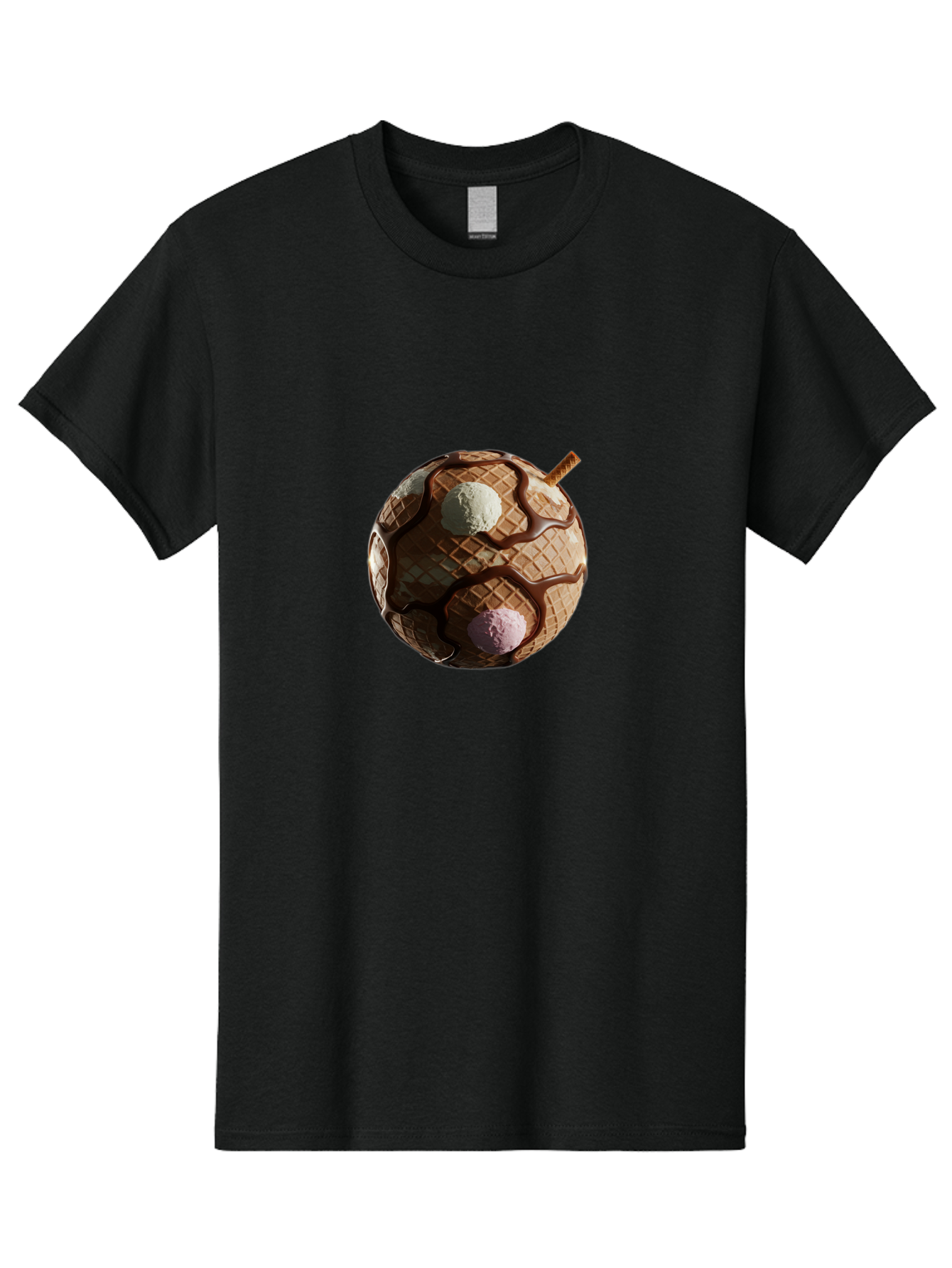 Waffle-Ice-Cream Men'S Graphic Tee, 100% Cotton, Comfortable Casual Summer Wear, Machine Washable, Vintage Camera, Old Camera, Antique Camera, Black Camera, Classic Photography, Photography Equipment, Nostalgic Device, Film Camera, Camera Art Bal583 4