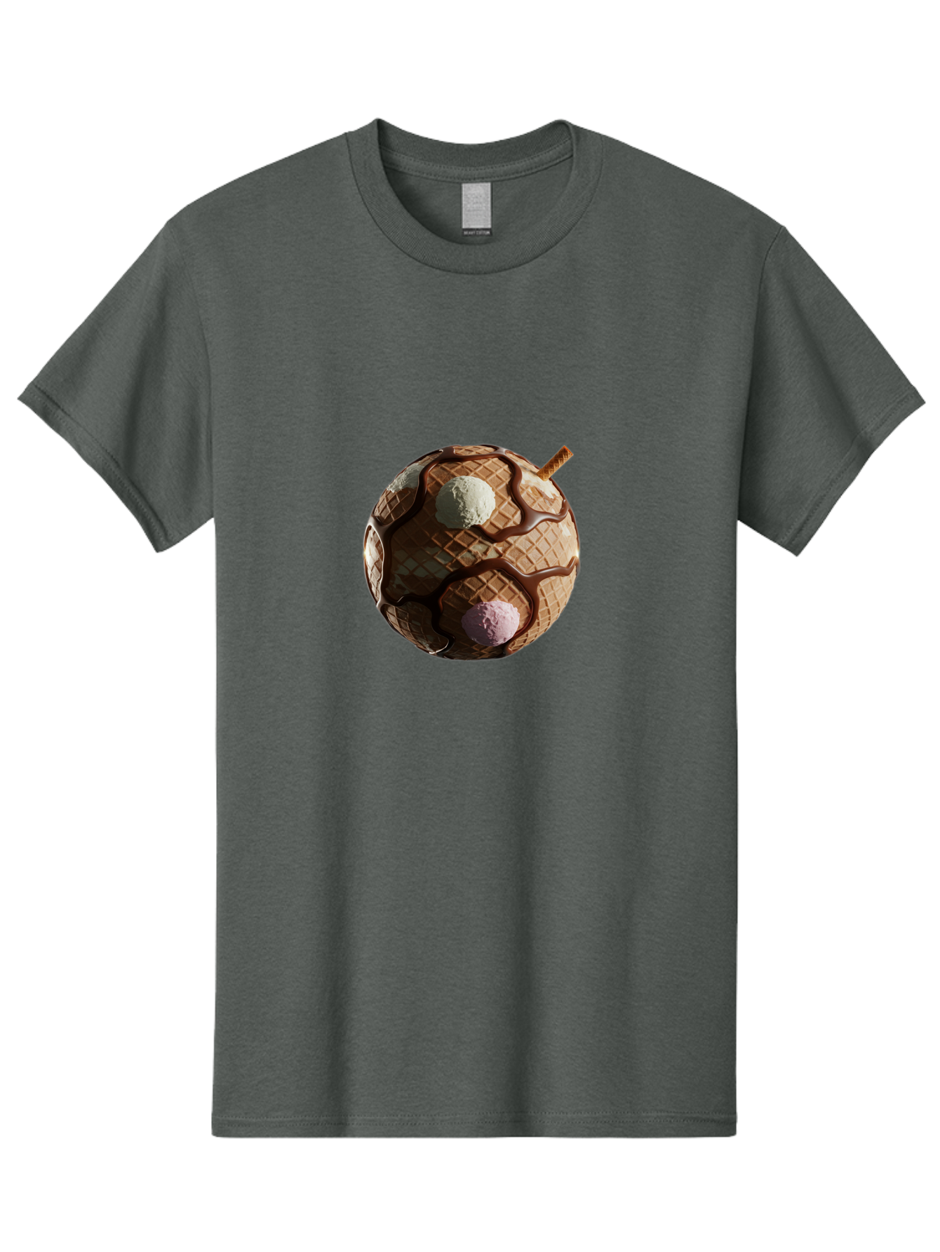 Waffle-Ice-Cream Men'S Graphic Tee, 100% Cotton, Comfortable Casual Summer Wear, Machine Washable, Vintage Camera, Old Camera, Antique Camera, Black Camera, Classic Photography, Photography Equipment, Nostalgic Device, Film Camera, Camera Art Bal583 5