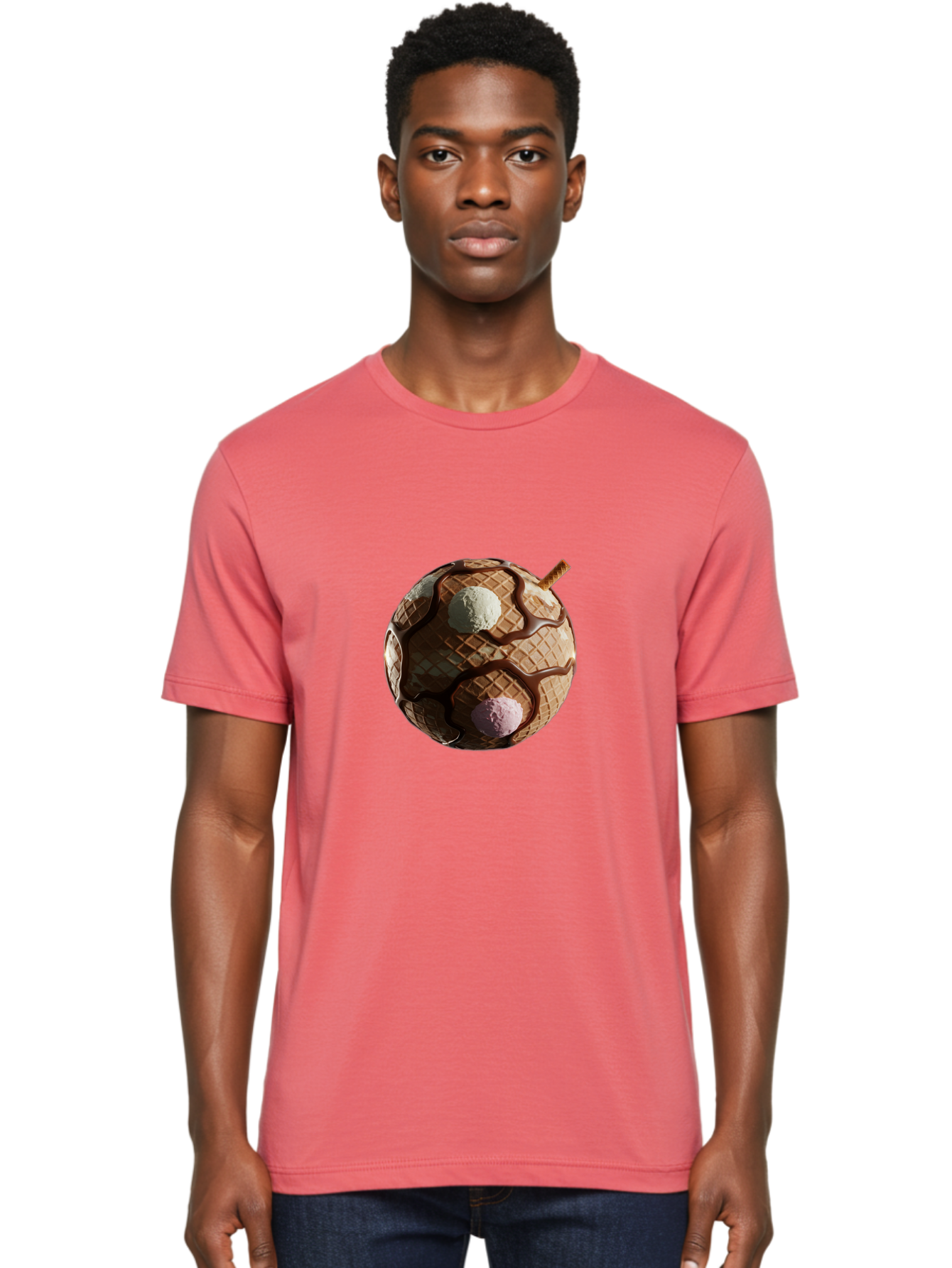 Waffle-Ice-Cream Men'S Graphic Tee, 100% Cotton, Comfortable Casual Summer Wear, Machine Washable, Vintage Camera, Old Camera, Antique Camera, Black Camera, Classic Photography, Photography Equipment, Nostalgic Device, Film Camera, Camera Art Bal583 30