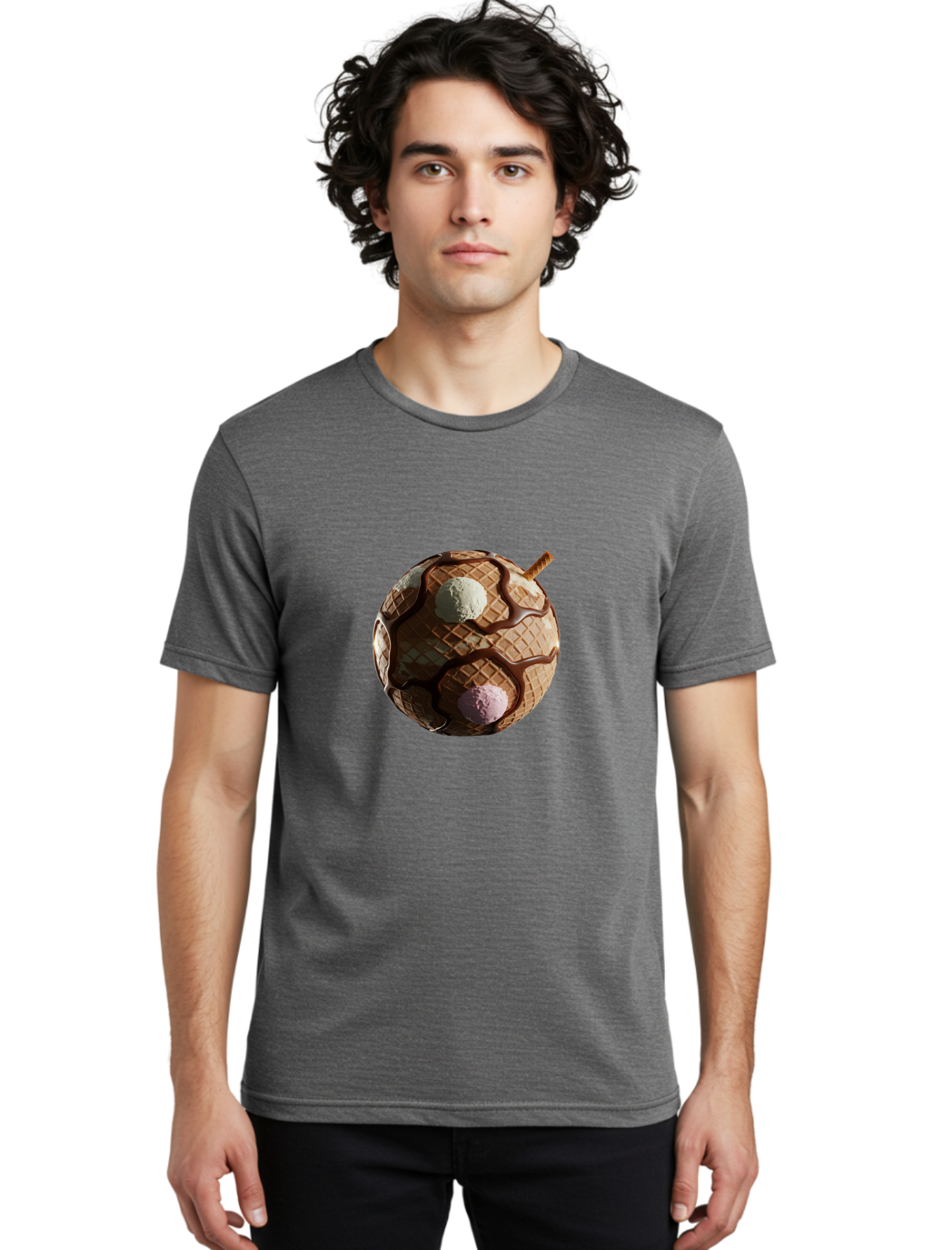 Waffle-Ice-Cream Men'S Graphic Tee, 100% Cotton, Comfortable Casual Summer Wear, Machine Washable, Vintage Camera, Old Camera, Antique Camera, Black Camera, Classic Photography, Photography Equipment, Nostalgic Device, Film Camera, Camera Art Bal583 27