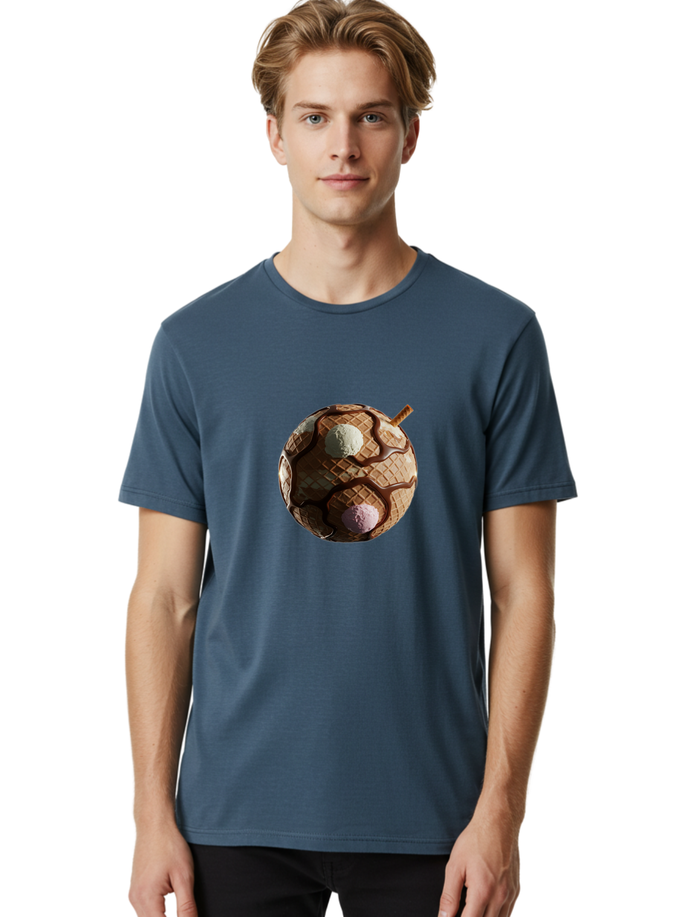 Waffle-Ice-Cream Men'S Graphic Tee, 100% Cotton, Comfortable Casual Summer Wear, Machine Washable, Vintage Camera, Old Camera, Antique Camera, Black Camera, Classic Photography, Photography Equipment, Nostalgic Device, Film Camera, Camera Art Bal583 26