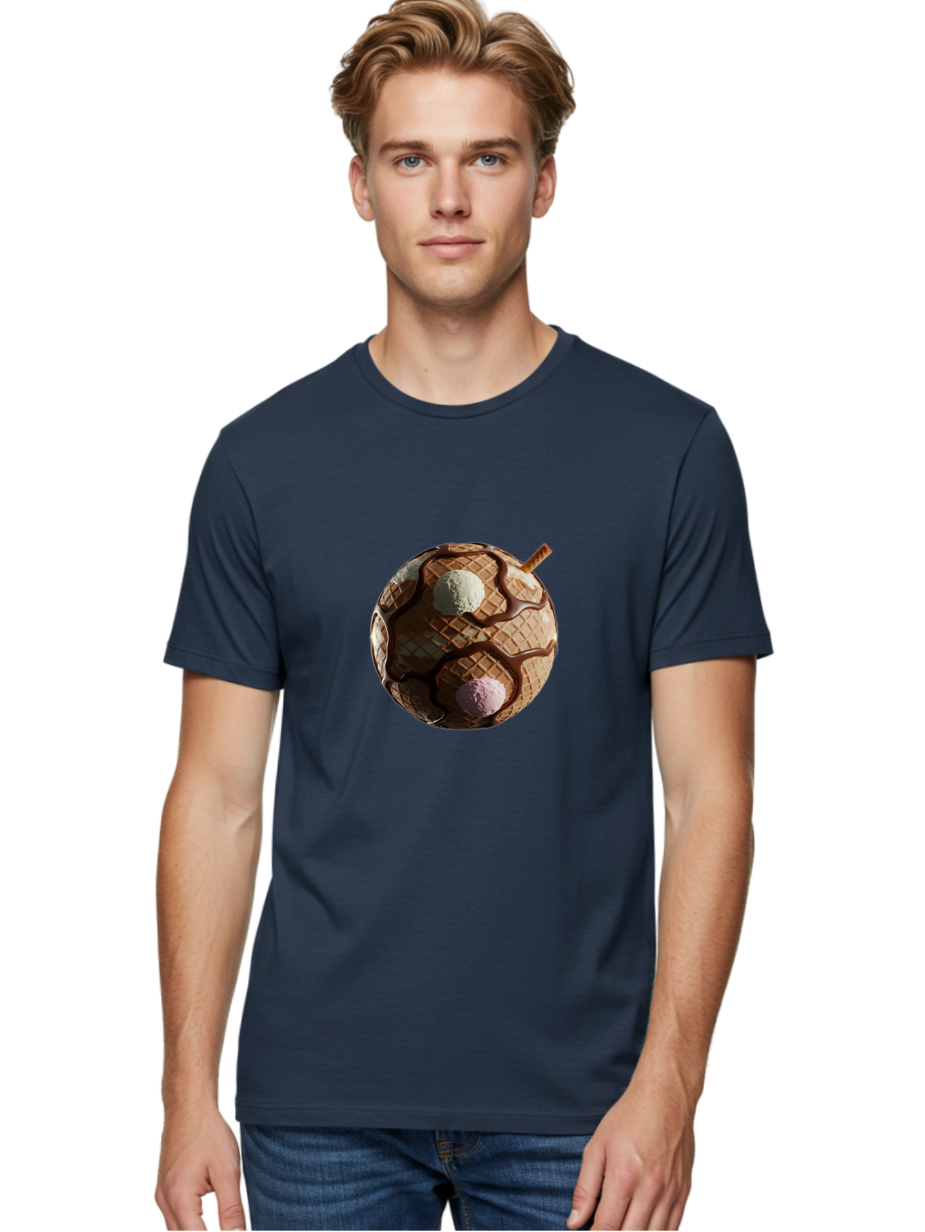 Waffle-Ice-Cream Men'S Graphic Tee, 100% Cotton, Comfortable Casual Summer Wear, Machine Washable, Vintage Camera, Old Camera, Antique Camera, Black Camera, Classic Photography, Photography Equipment, Nostalgic Device, Film Camera, Camera Art Bal583 28