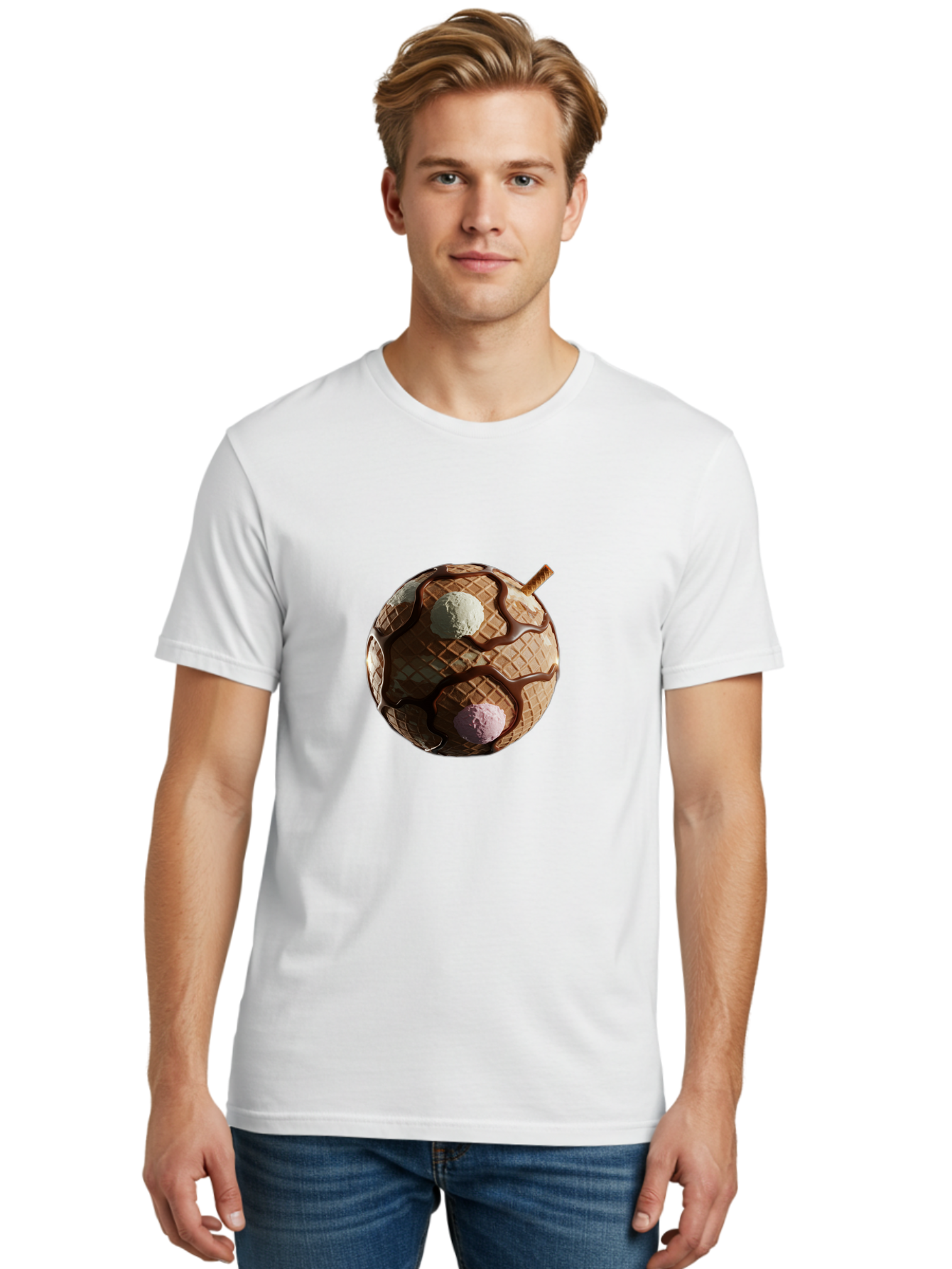 Waffle-Ice-Cream Men'S Graphic Tee, 100% Cotton, Comfortable Casual Summer Wear, Machine Washable, Vintage Camera, Old Camera, Antique Camera, Black Camera, Classic Photography, Photography Equipment, Nostalgic Device, Film Camera, Camera Art Bal583 24