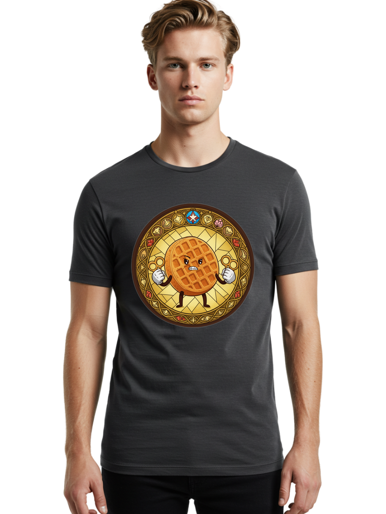 Waffle Men'S Graphic Tee, 100% Cotton, Comfortable Casual Summer Wear, Machine Washable, Vintage Camera, Old Camera, Antique Camera, Black Camera, Classic Photography, Photography Equipment, Nostalgic Device, Film Camera, Camera Art Bal585 27