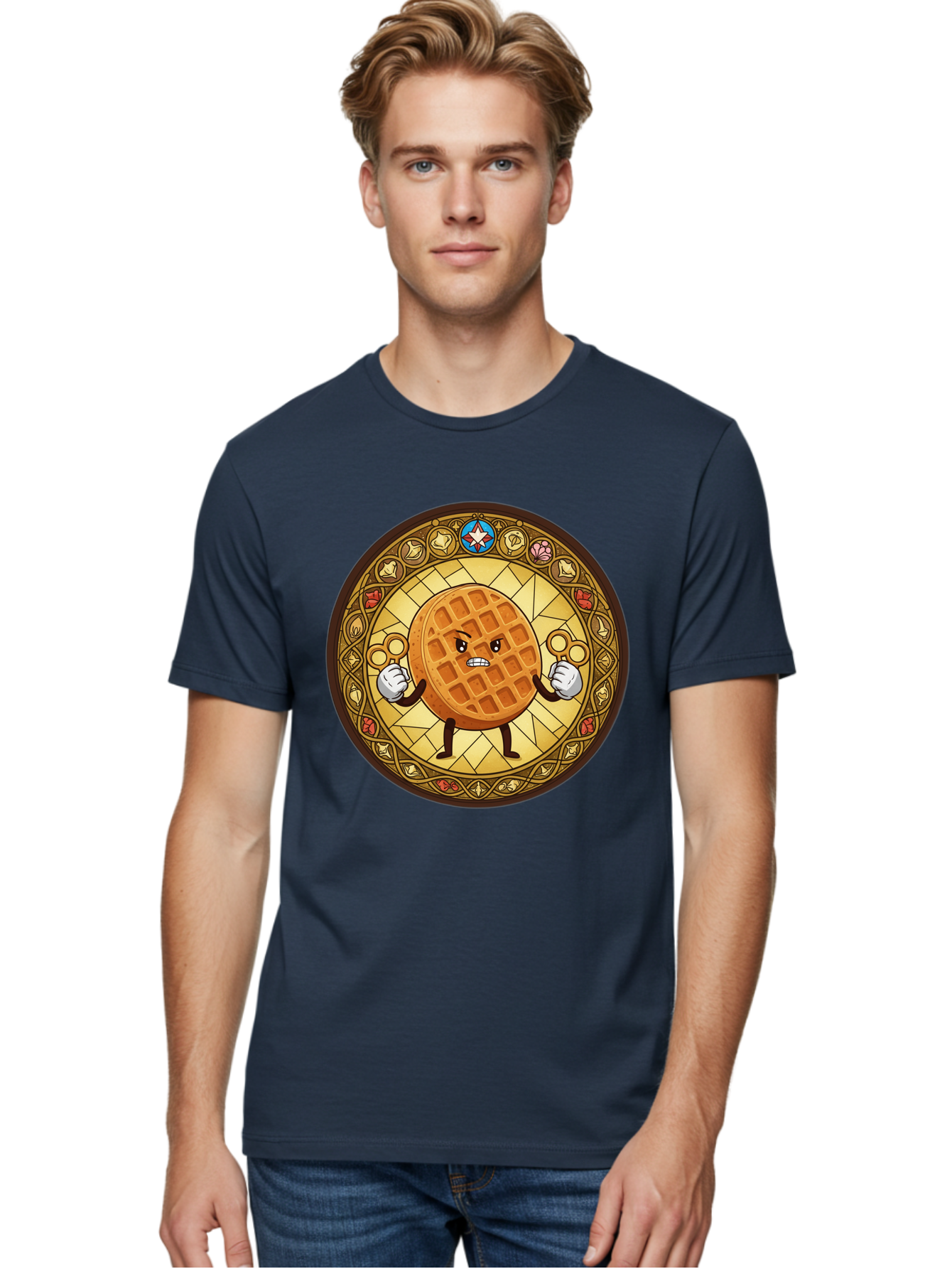 Waffle Men'S Graphic Tee, 100% Cotton, Comfortable Casual Summer Wear, Machine Washable, Vintage Camera, Old Camera, Antique Camera, Black Camera, Classic Photography, Photography Equipment, Nostalgic Device, Film Camera, Camera Art Bal585 30