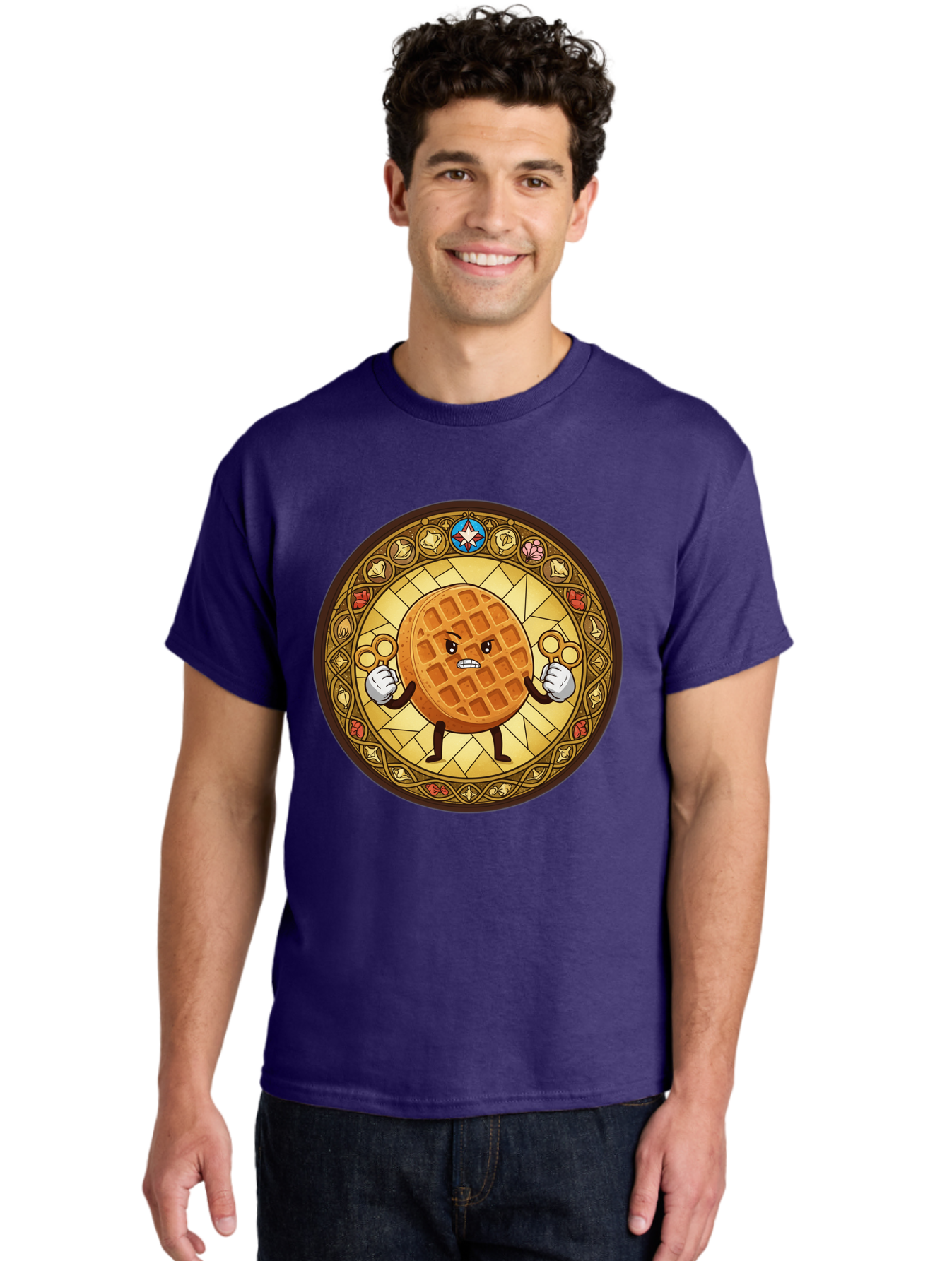 Waffle Men'S Graphic Tee, 100% Cotton, Comfortable Casual Summer Wear, Machine Washable, Vintage Camera, Old Camera, Antique Camera, Black Camera, Classic Photography, Photography Equipment, Nostalgic Device, Film Camera, Camera Art Bal585 25