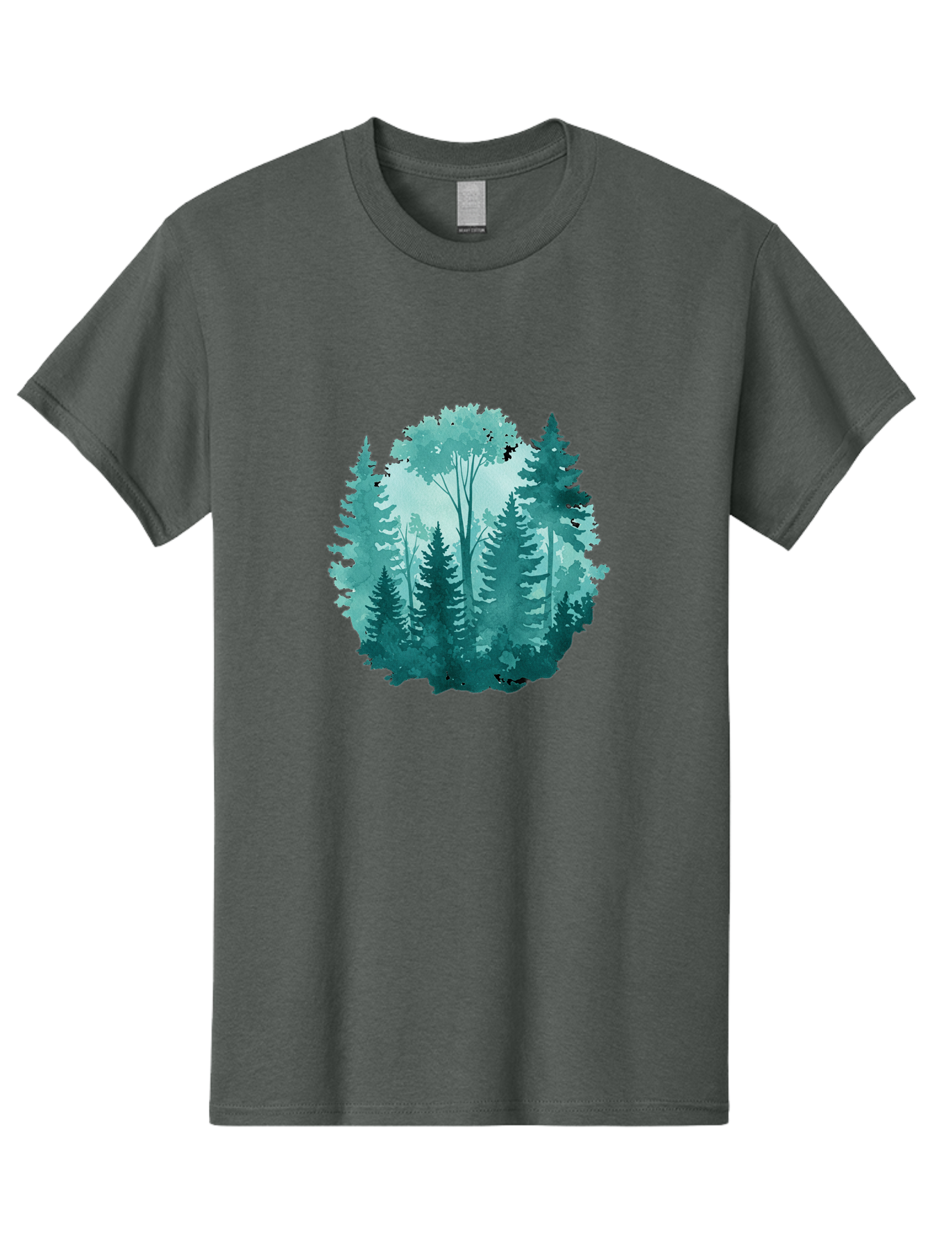 Watercolor-Forest Men'S Graphic Tee, 100% Cotton, Comfortable Casual Summer Wear, Machine Washable, Vintage Camera, Old Camera, Antique Camera, Black Camera, Classic Photography, Photography Equipment, Nostalgic Device, Film Camera, Camera Art Bal586 7