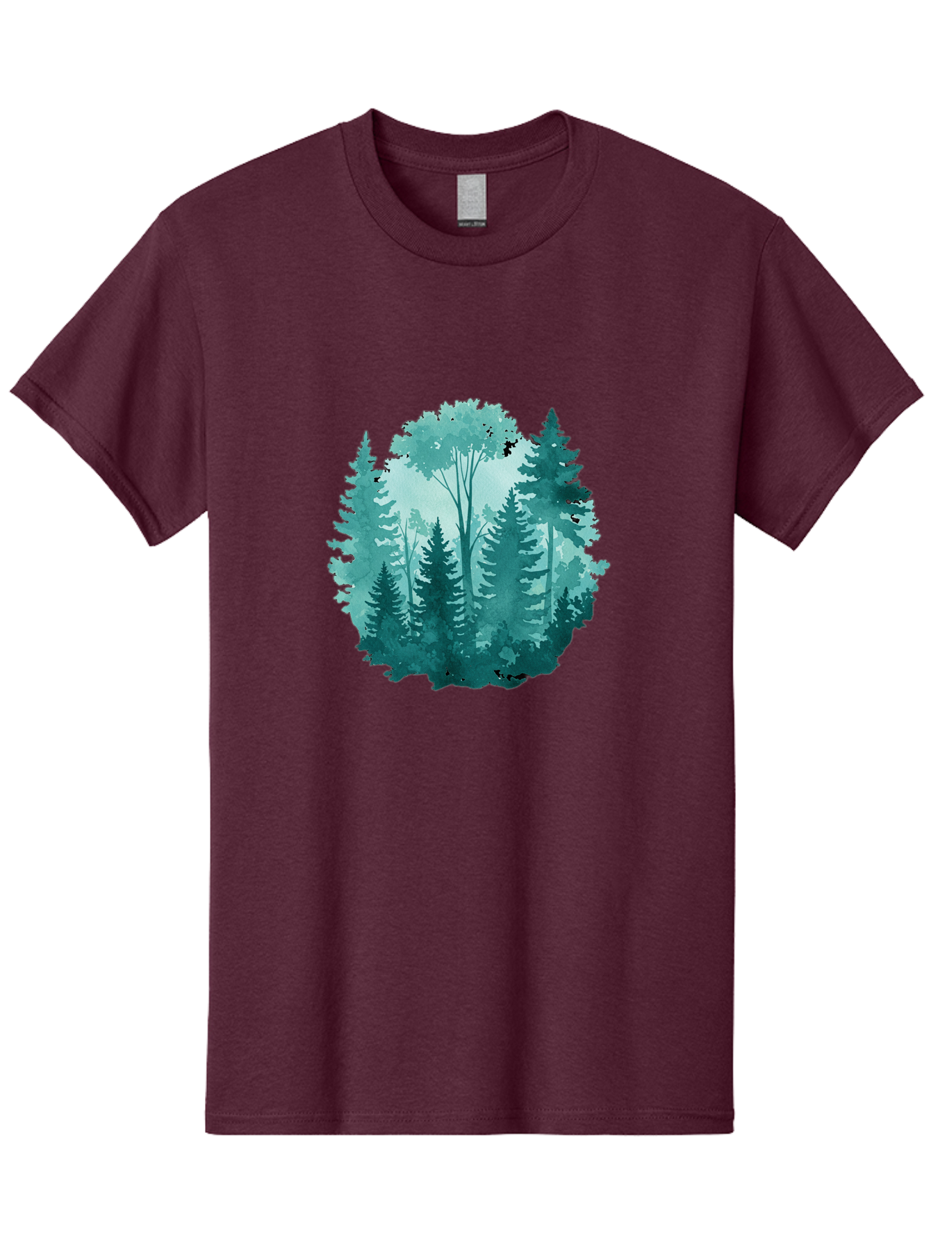 Watercolor-Forest Men'S Graphic Tee, 100% Cotton, Comfortable Casual Summer Wear, Machine Washable, Vintage Camera, Old Camera, Antique Camera, Black Camera, Classic Photography, Photography Equipment, Nostalgic Device, Film Camera, Camera Art Bal586 6