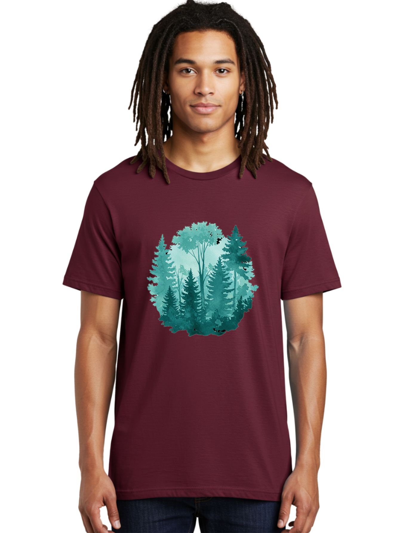 Watercolor-Forest Men'S Graphic Tee, 100% Cotton, Comfortable Casual Summer Wear, Machine Washable, Vintage Camera, Old Camera, Antique Camera, Black Camera, Classic Photography, Photography Equipment, Nostalgic Device, Film Camera, Camera Art Bal586 21