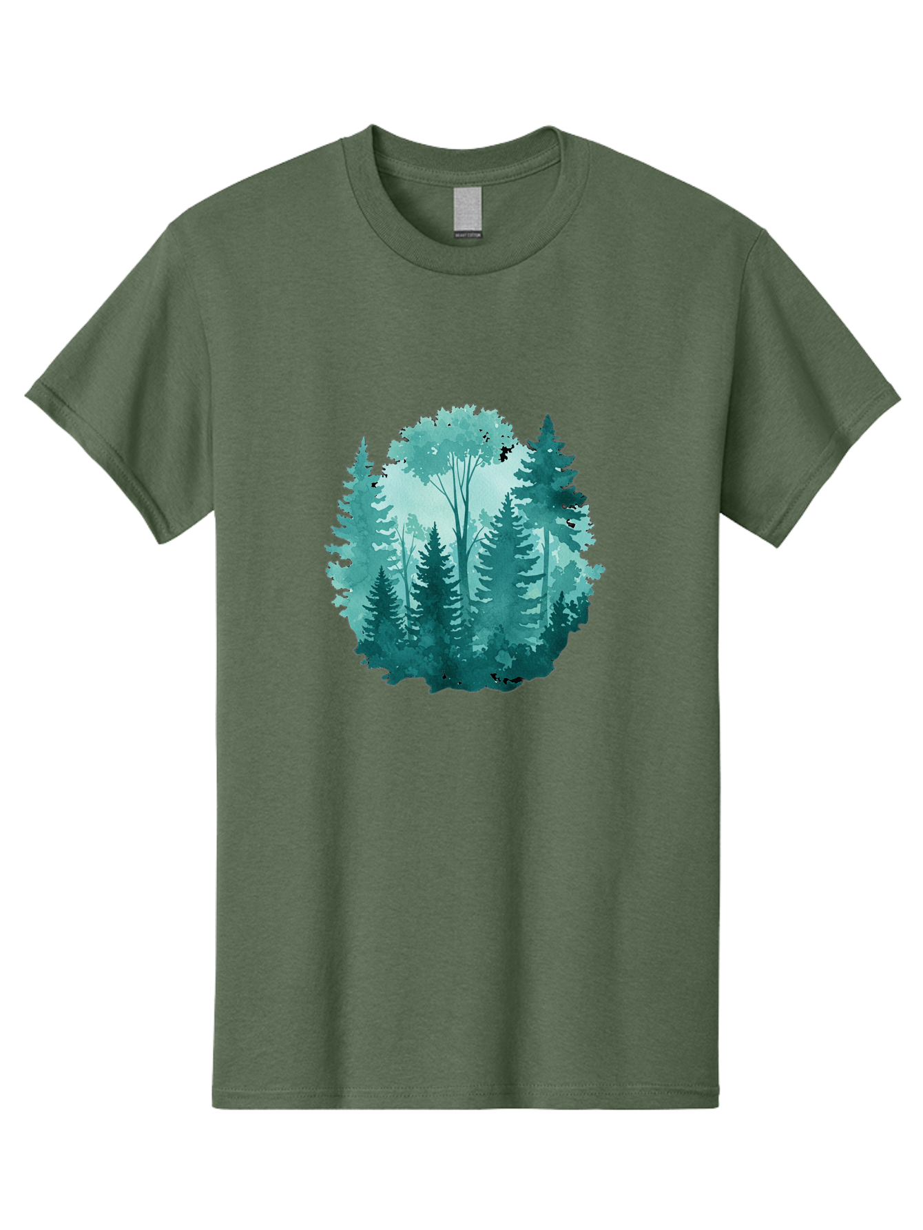 Watercolor-Forest Men'S Graphic Tee, 100% Cotton, Comfortable Casual Summer Wear, Machine Washable, Vintage Camera, Old Camera, Antique Camera, Black Camera, Classic Photography, Photography Equipment, Nostalgic Device, Film Camera, Camera Art Bal586 8