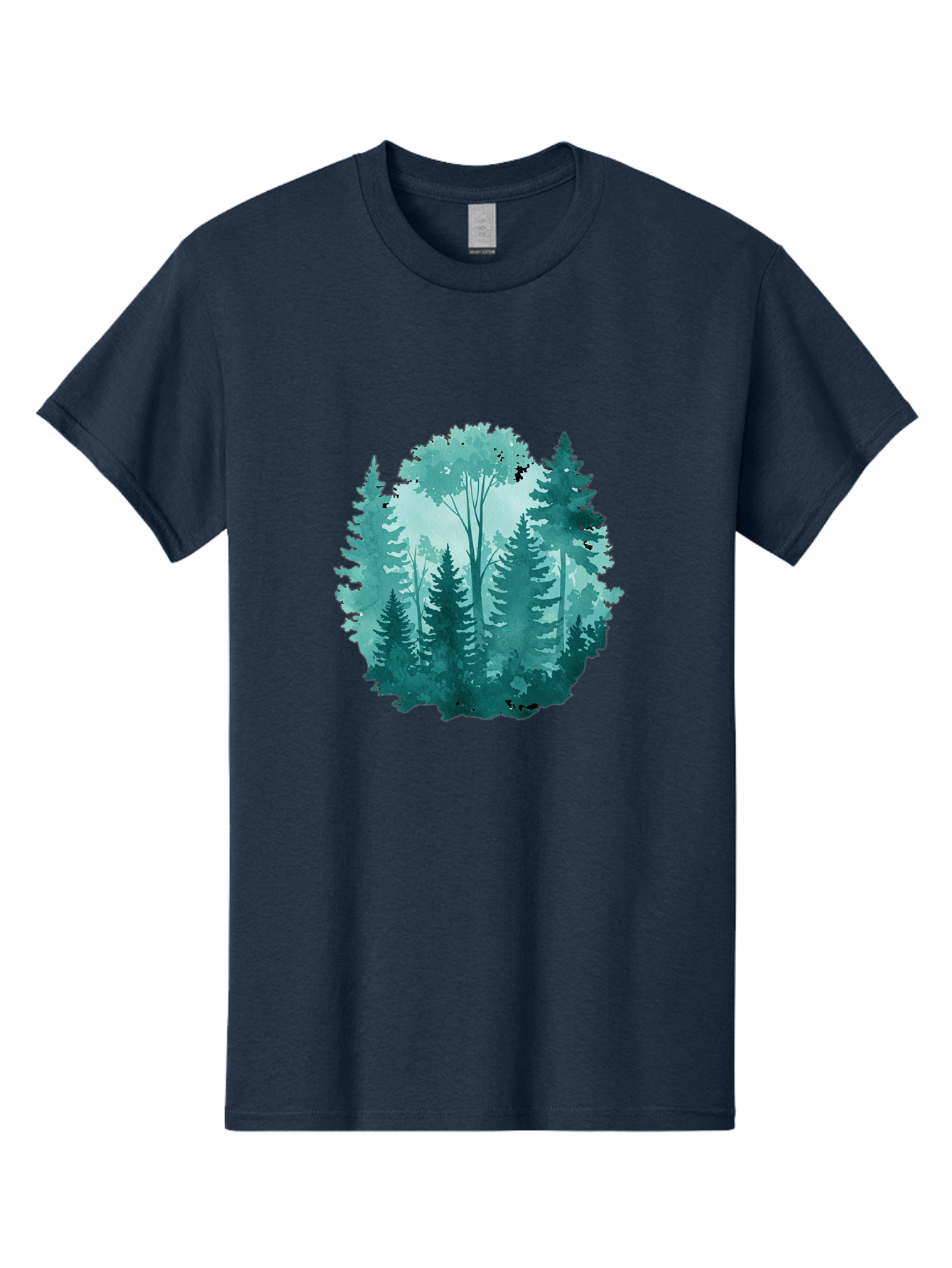 Watercolor-Forest Men'S Graphic Tee, 100% Cotton, Comfortable Casual Summer Wear, Machine Washable, Vintage Camera, Old Camera, Antique Camera, Black Camera, Classic Photography, Photography Equipment, Nostalgic Device, Film Camera, Camera Art Bal586 5
