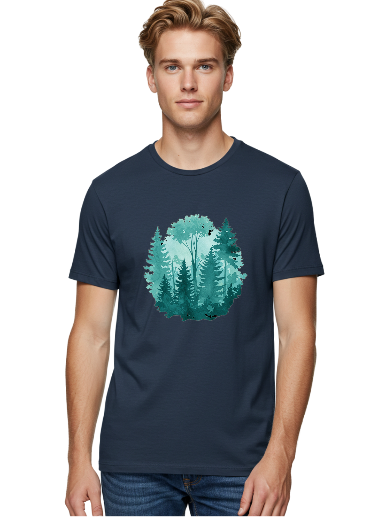 Watercolor-Forest Men'S Graphic Tee, 100% Cotton, Comfortable Casual Summer Wear, Machine Washable, Vintage Camera, Old Camera, Antique Camera, Black Camera, Classic Photography, Photography Equipment, Nostalgic Device, Film Camera, Camera Art Bal586 20