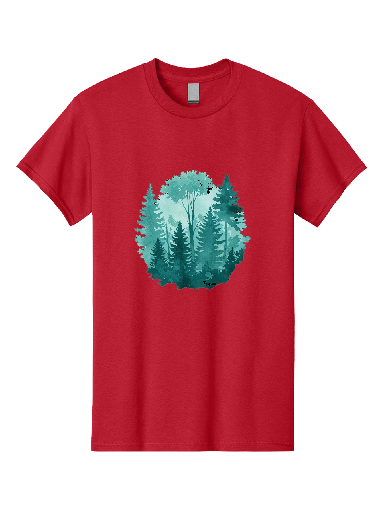 Watercolor-Forest Men'S Graphic Tee, 100% Cotton, Comfortable Casual Summer Wear, Machine Washable, Vintage Camera, Old Camera, Antique Camera, Black Camera, Classic Photography, Photography Equipment, Nostalgic Device, Film Camera, Camera Art Bal586 15