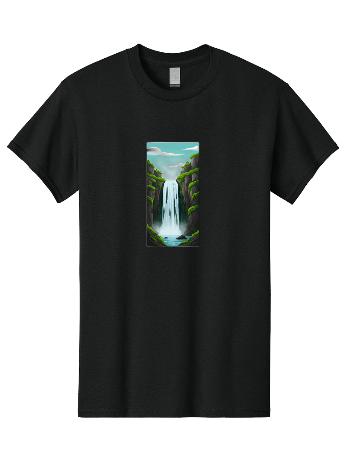 Waterfall Men'S Graphic Tee, 100% Cotton, Comfortable Casual Summer Wear, Machine Washable, Vintage Camera, Old Camera, Antique Camera, Black Camera, Classic Photography, Photography Equipment, Nostalgic Device, Film Camera, Camera Art Bal587 7