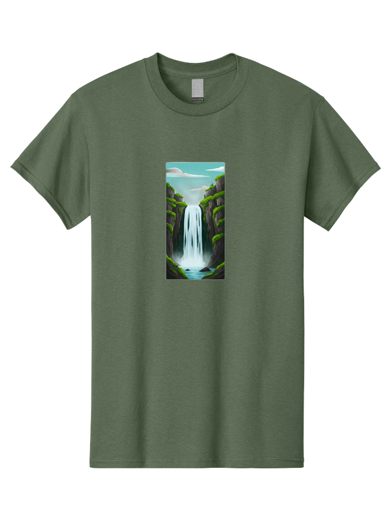 Waterfall Men'S Graphic Tee, 100% Cotton, Comfortable Casual Summer Wear, Machine Washable, Vintage Camera, Old Camera, Antique Camera, Black Camera, Classic Photography, Photography Equipment, Nostalgic Device, Film Camera, Camera Art Bal587 4